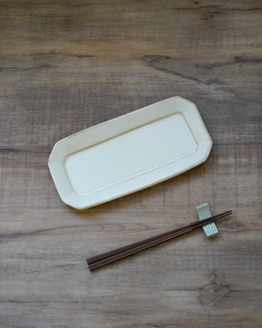 益子燒 八角長盤｜職人 若林健吾