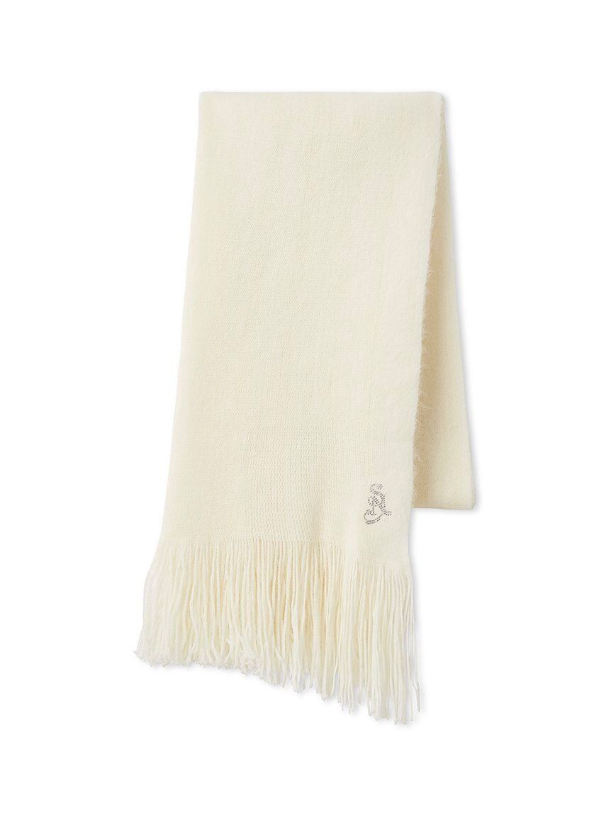 [預購] 折扣SNIDEL 水鑽 LOGO 高質感柔軟針織圍巾