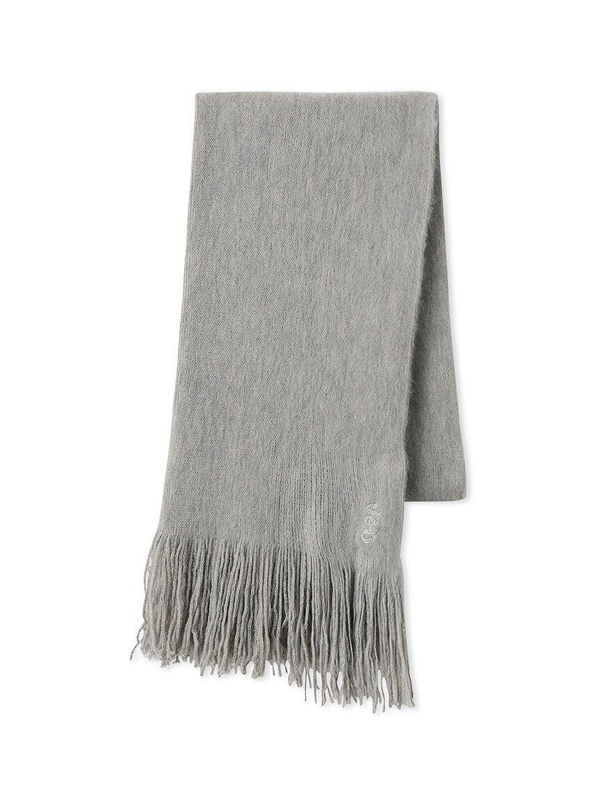 [預購] 折扣SNIDEL 水鑽 LOGO 高質感柔軟針織圍巾