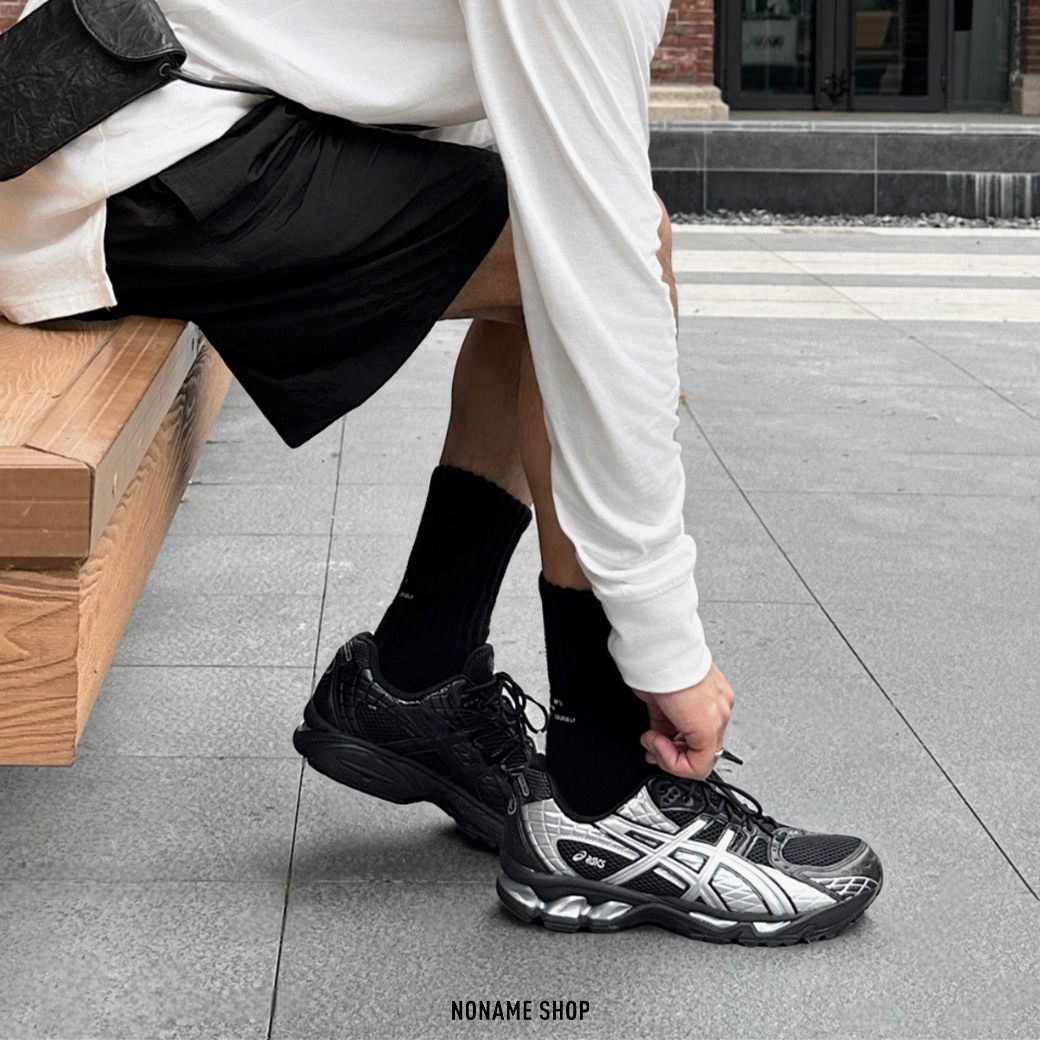 ASICS GEL-NIMBUS 10.1 未來陰陽配色 潮流 百搭 休閒鞋 黑銀 鴛鴦 (男/女款)