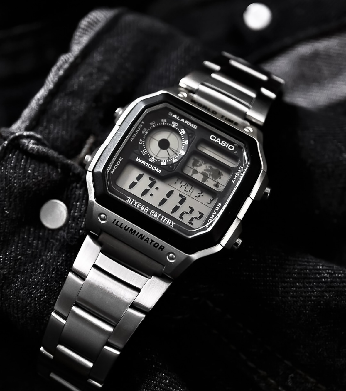 代購-<1000元左右交換禮物>CASIO VINTAGE 簡約運動防水復古 石英機芯 不鏽鋼錶帶