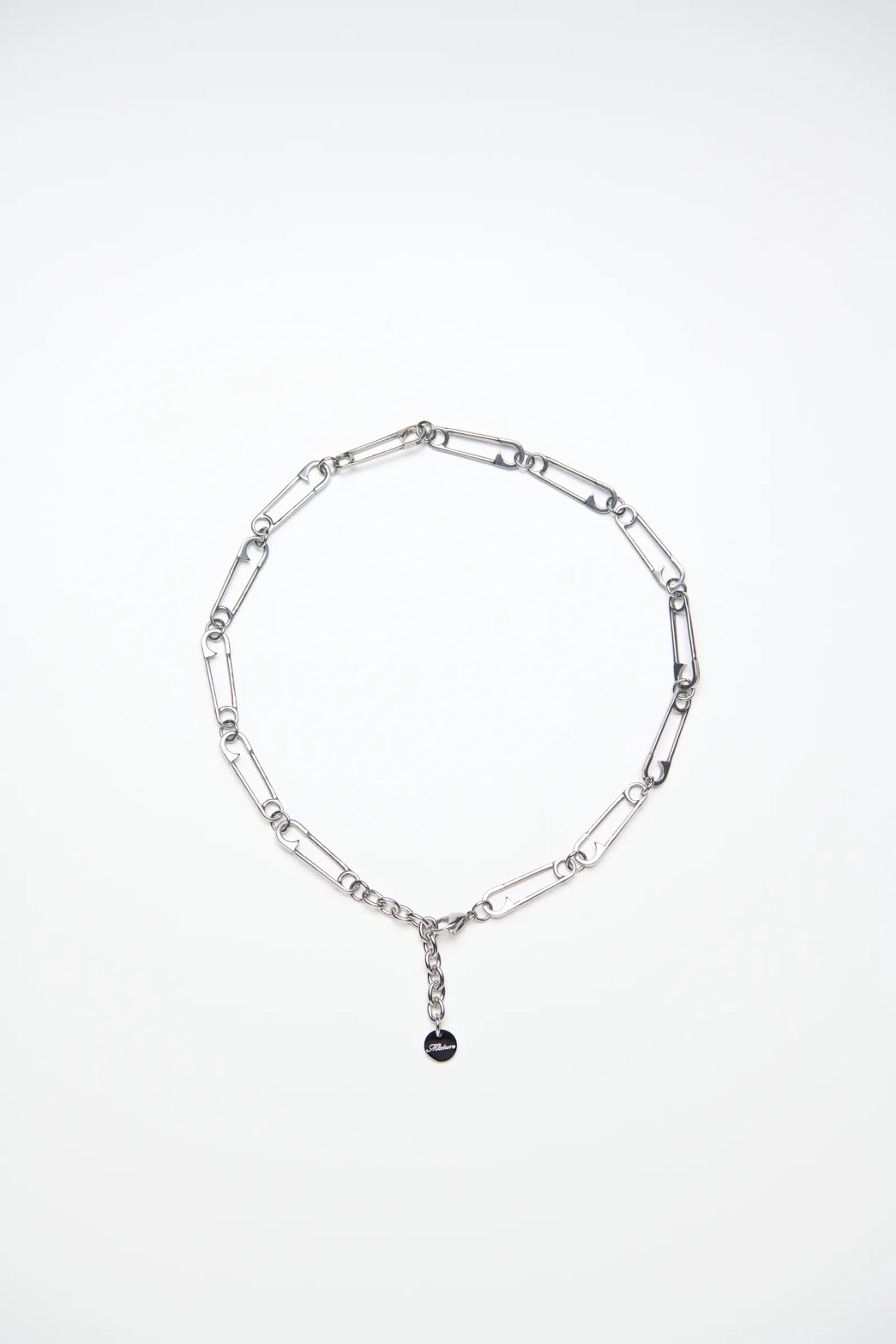 MN036 輕型純鋼安全別針型項鍊