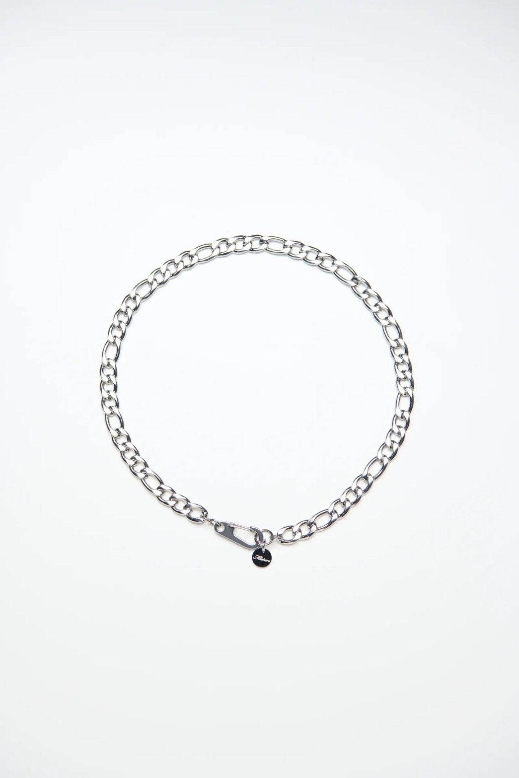 MN038 9MM純鋼扁古巴 / 彈簧扣項鍊