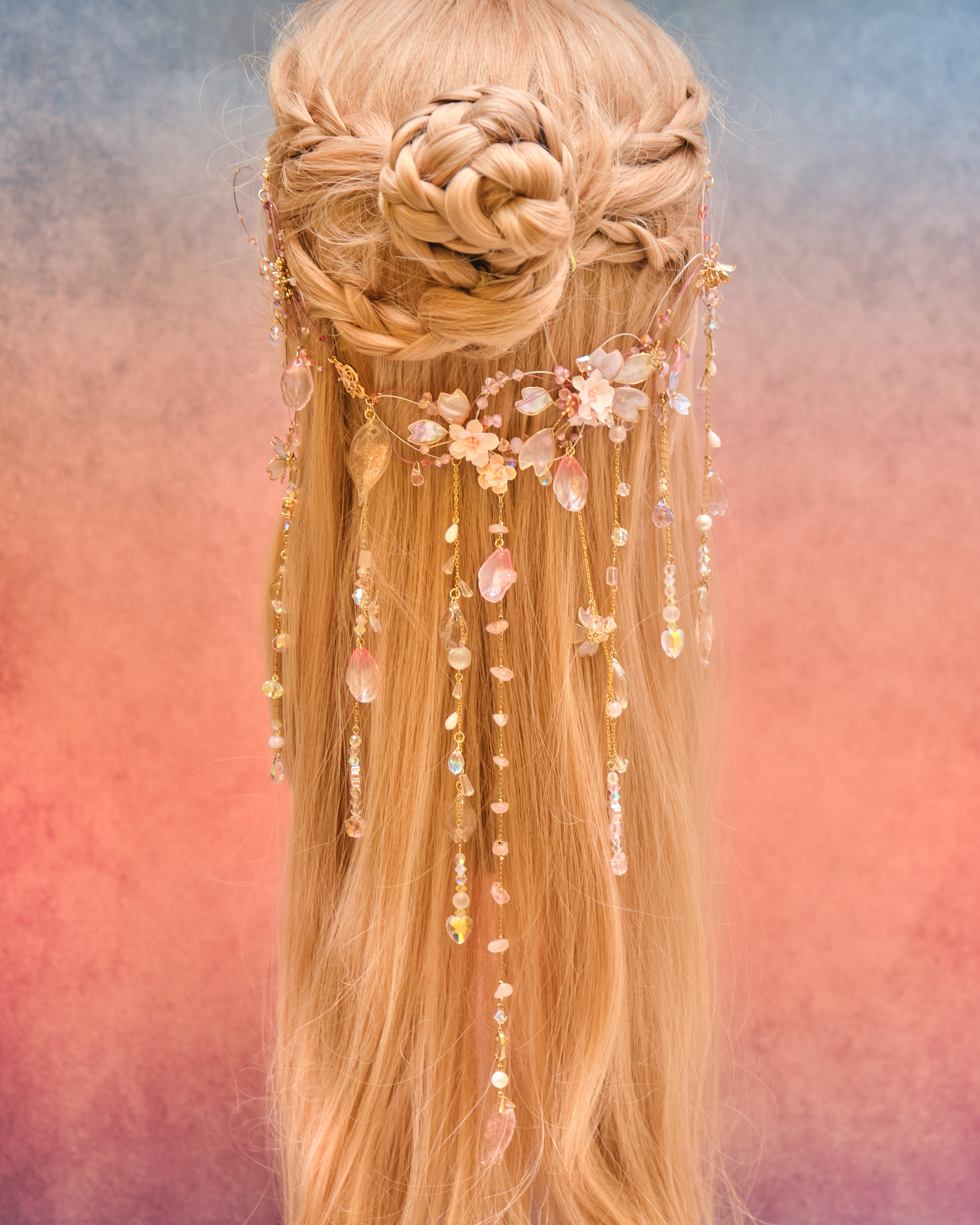 13075 Illusory Flower Rain Crystal Fringe S925 Head Chain