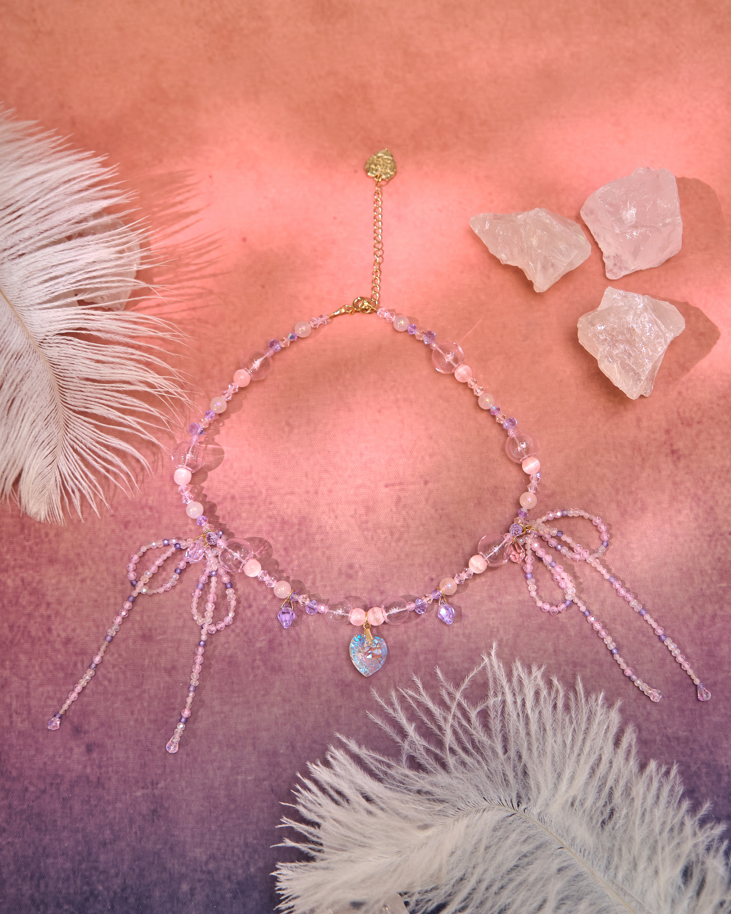 13078 Candy Double-Layer Crystal Collarbone Chain