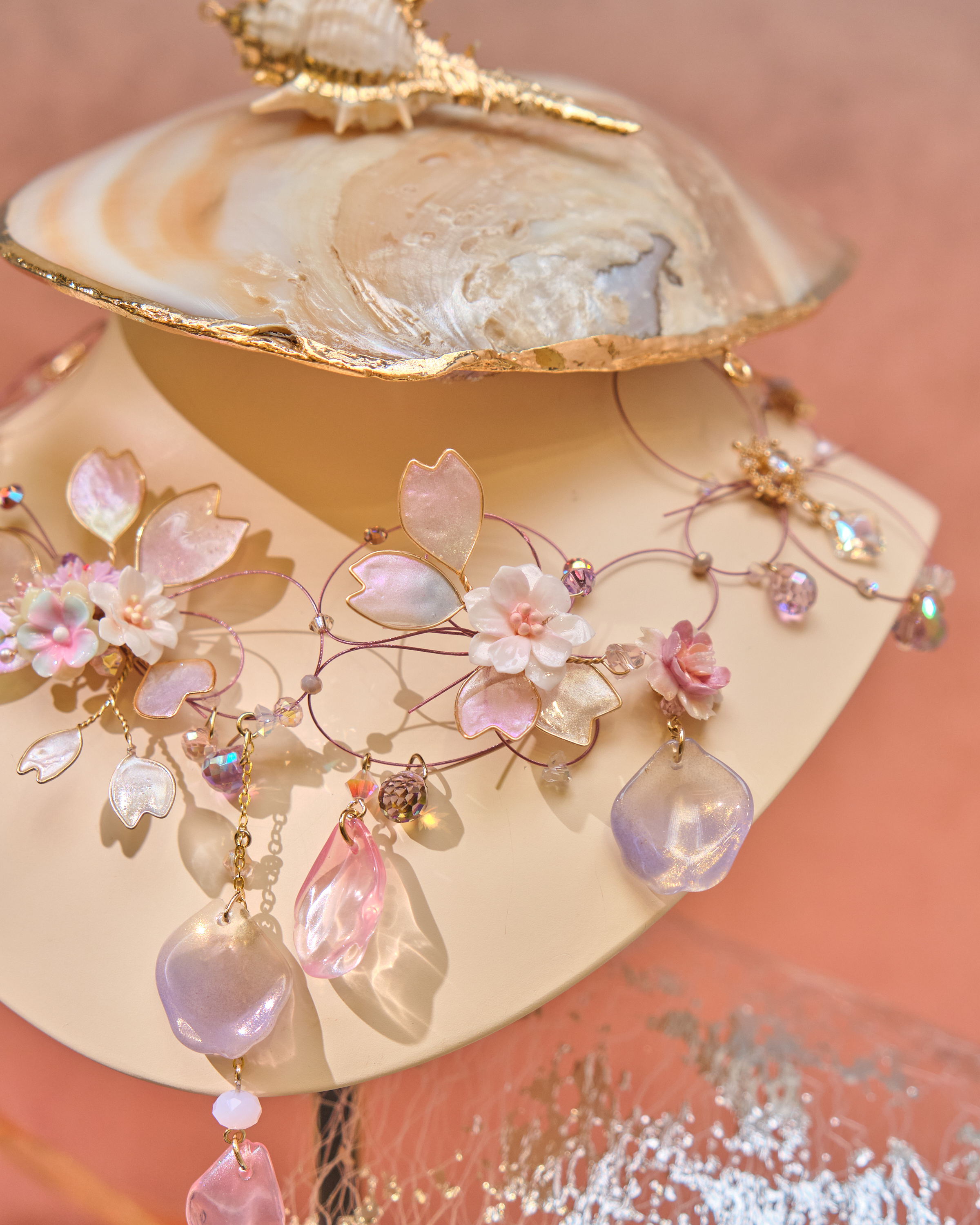 13073 Full Bloom Poetry Opulent Crystal Long Necklace