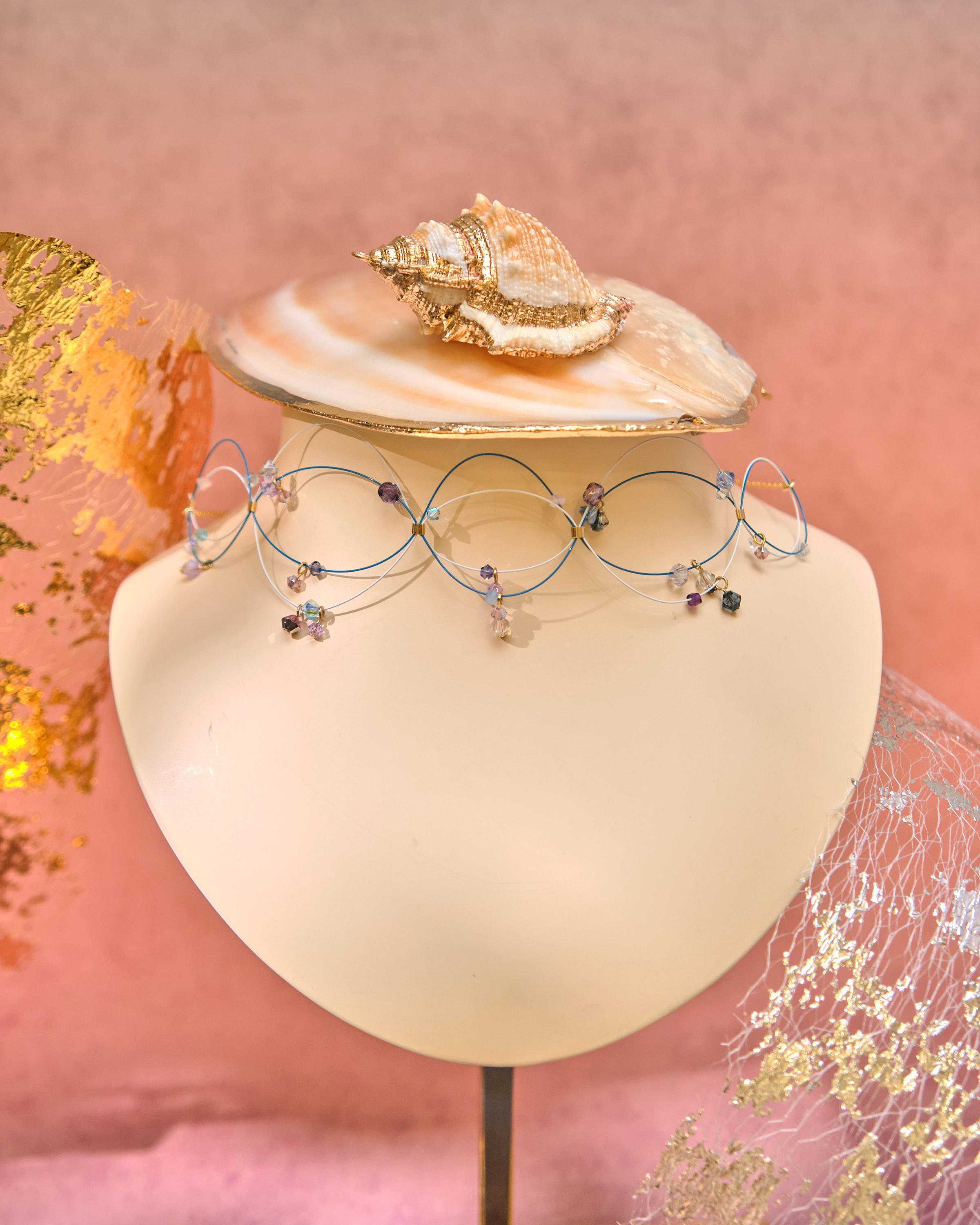 13070 Stardust Whisper Crystal Silk Necklace