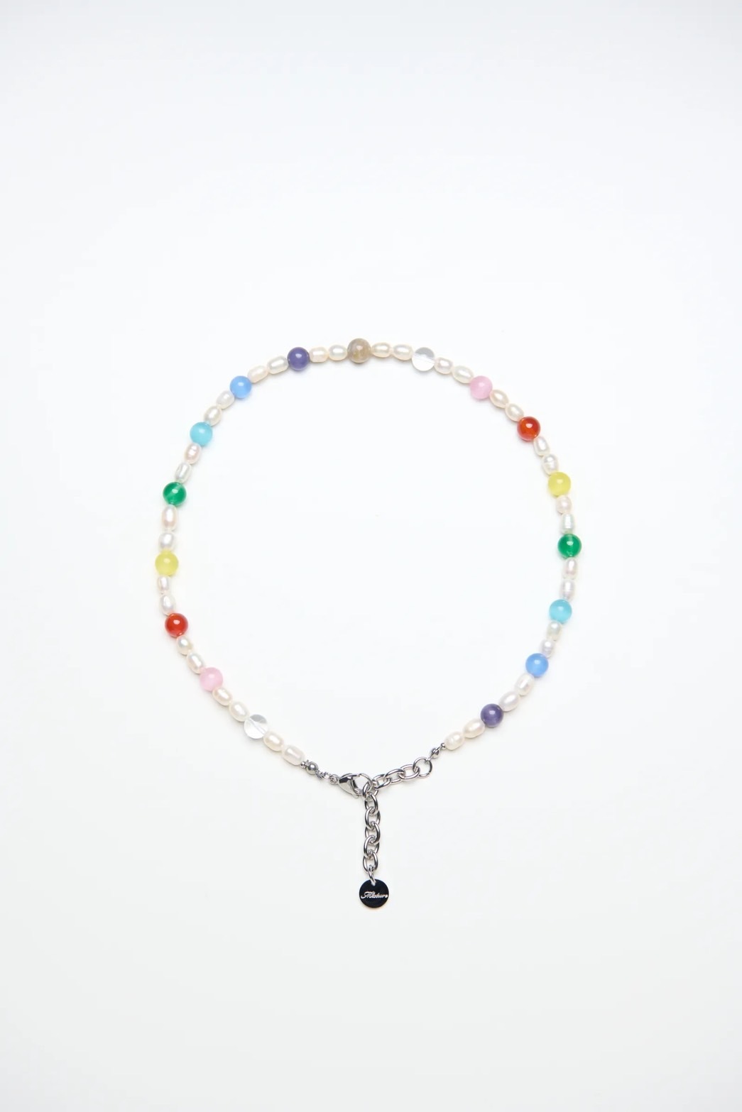 MP036 多彩天然石淡水珍珠項鍊