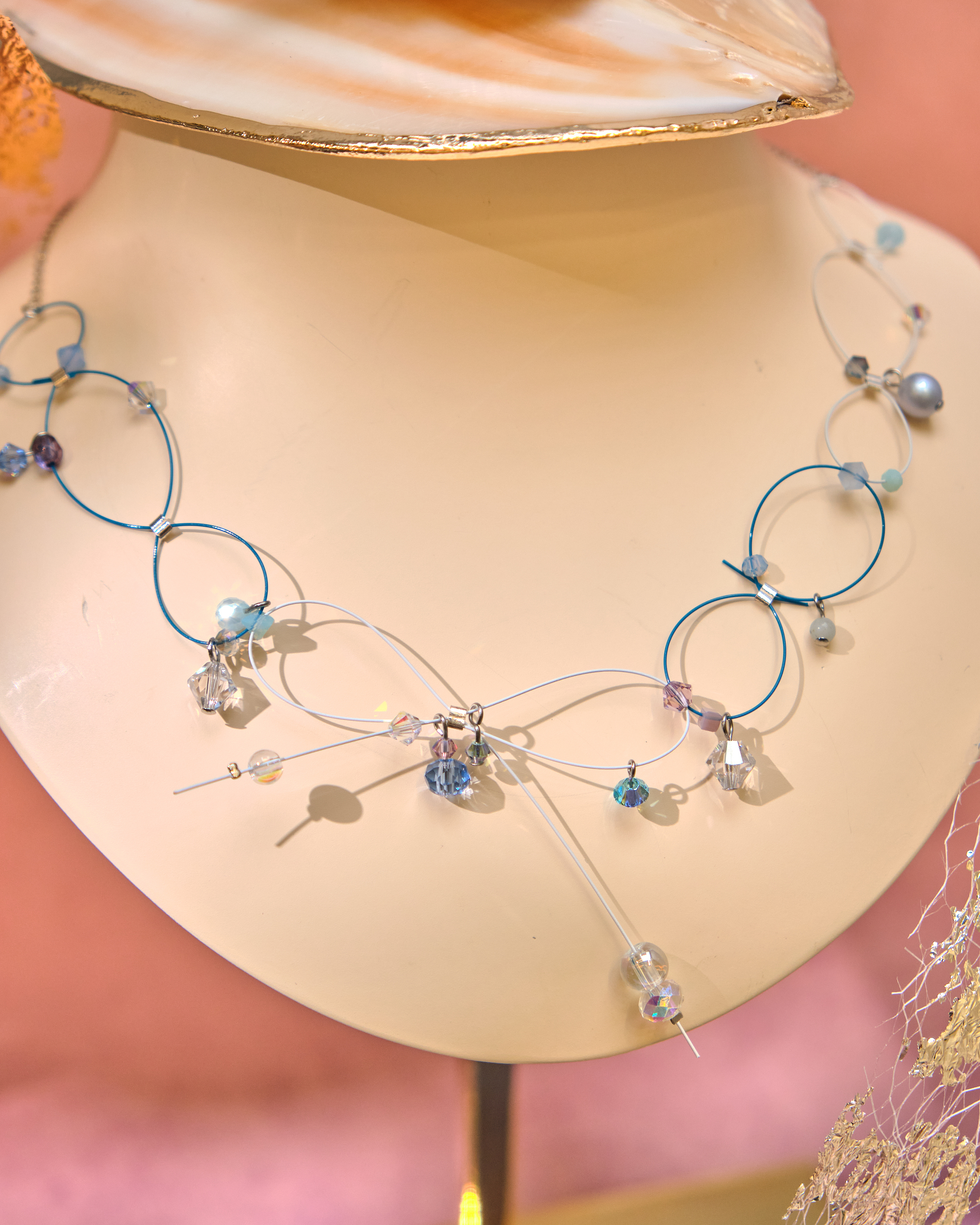 13067 Stardust Whisper Crystal Silk Necklace