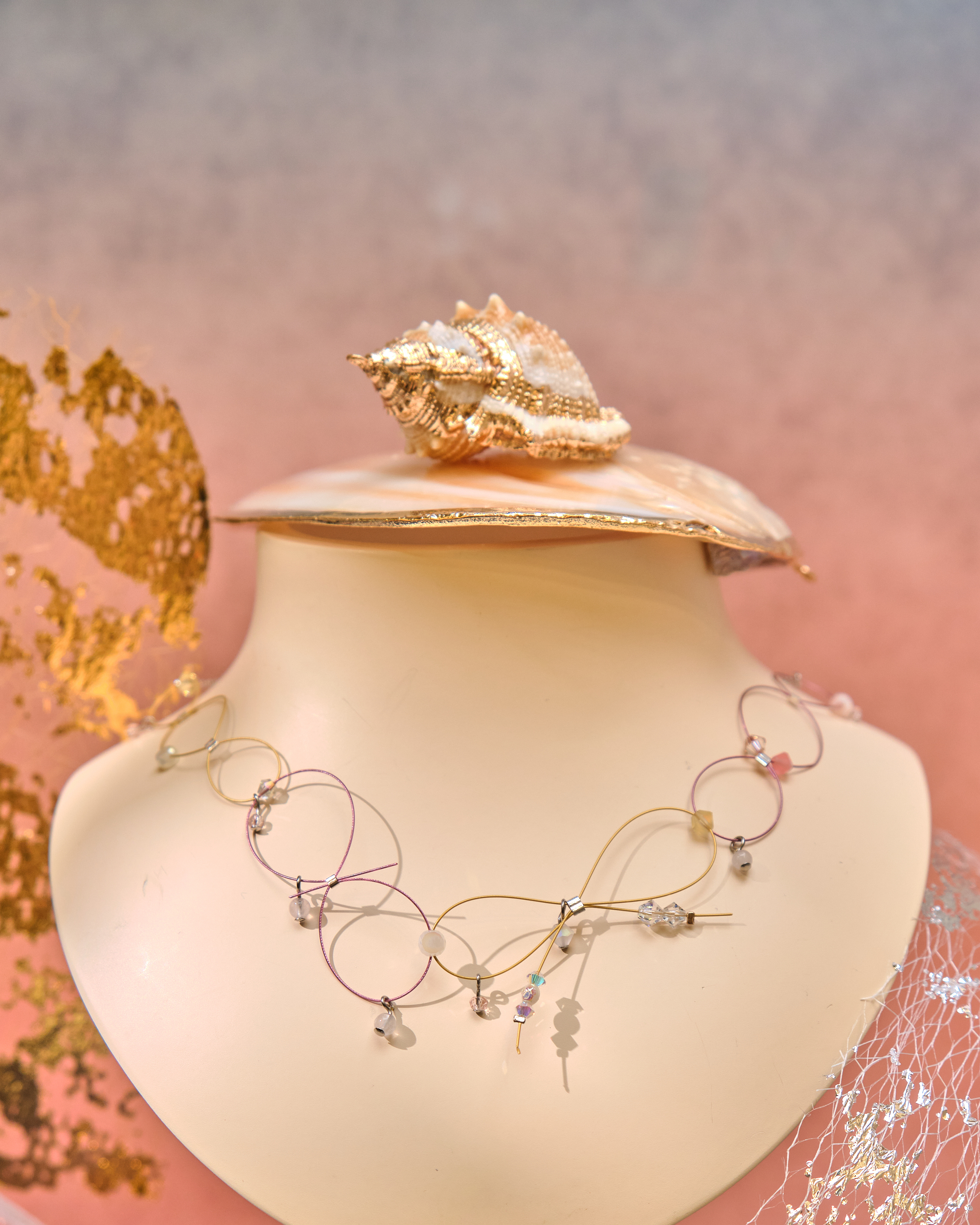 13065 Stardust Whisper Crystal Silk Necklace