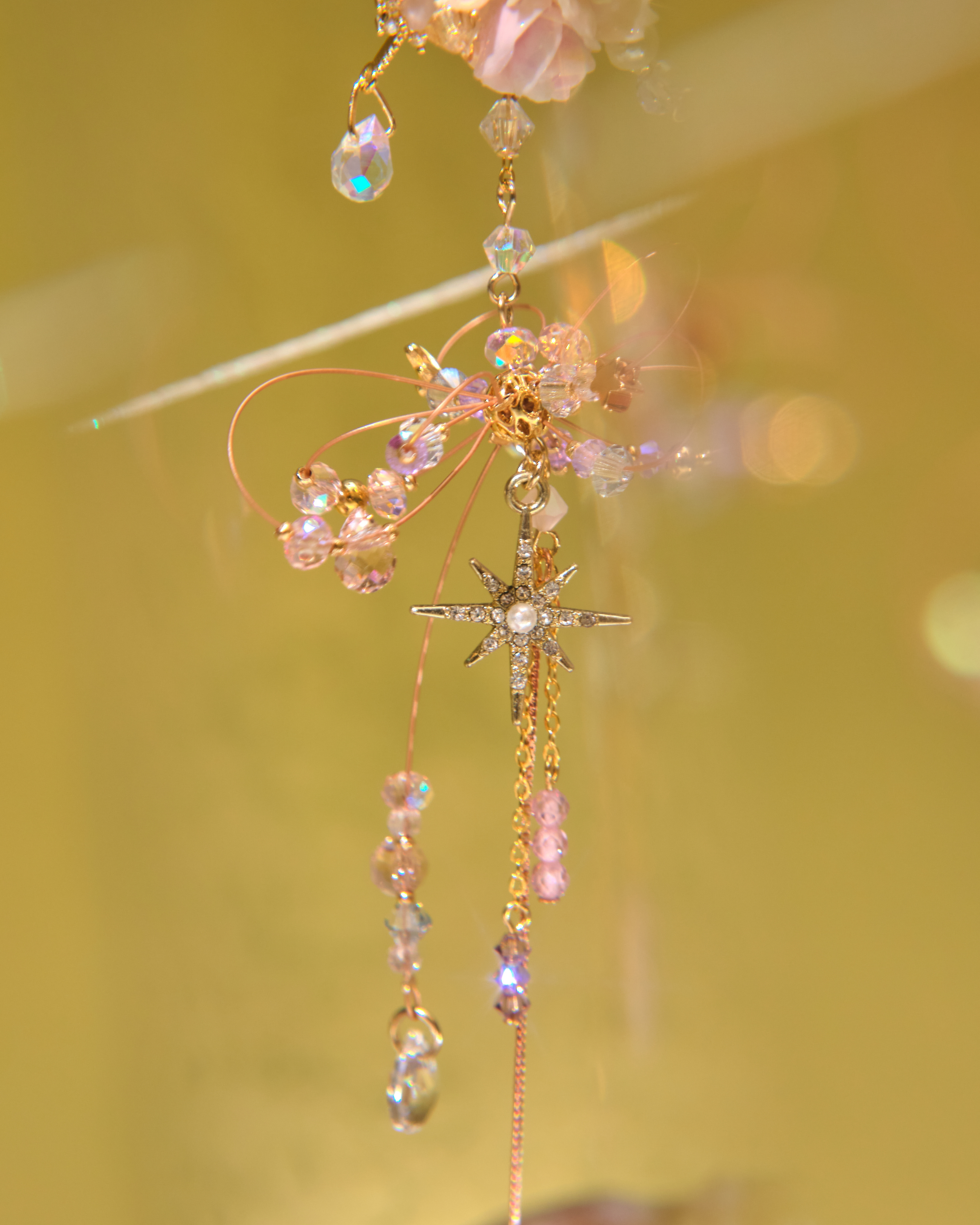 13050 Starry Night Fireworks Crystal Silk Whisper S925 Earrings