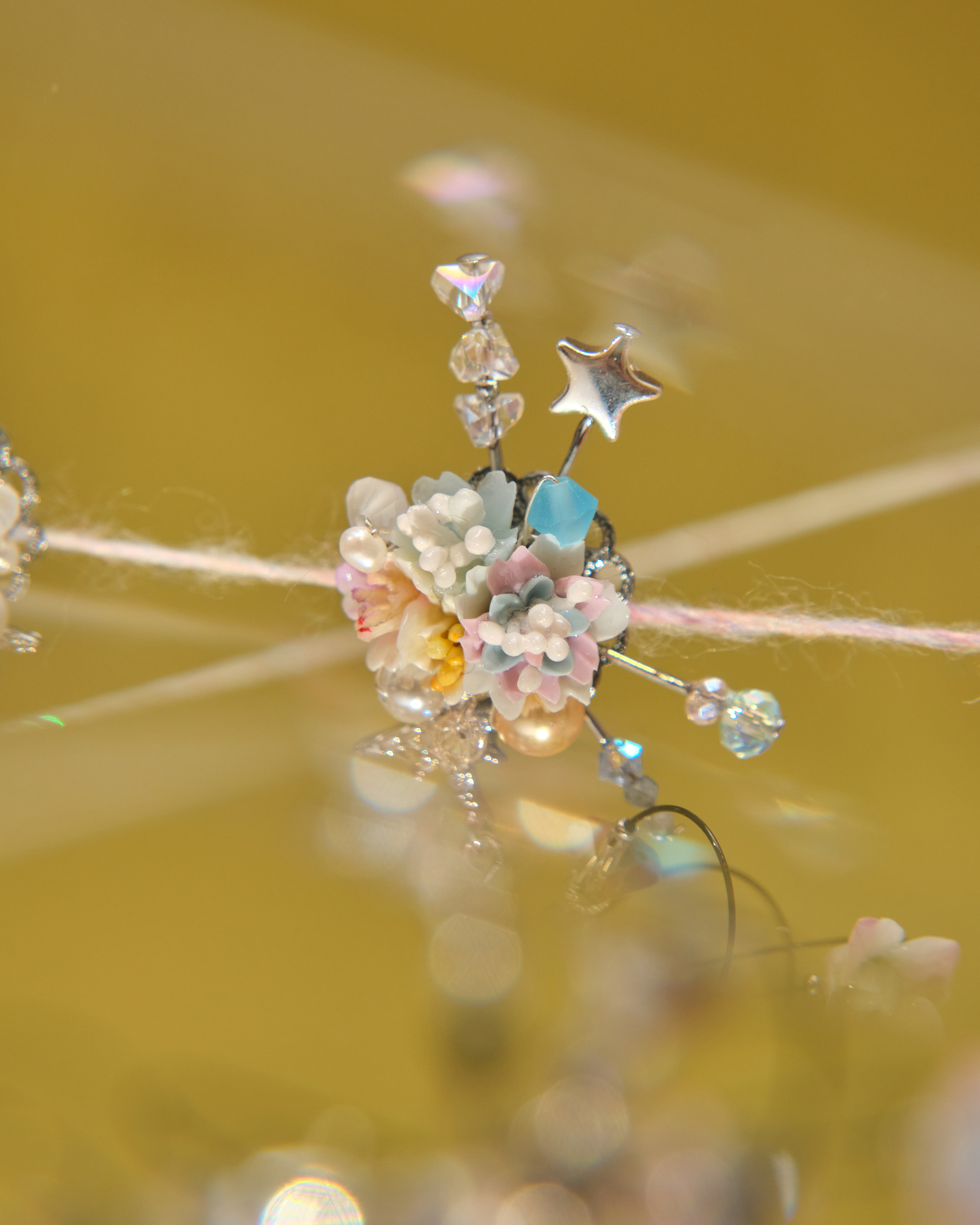 13048 Starry Night Fireworks Crystal Silk Whisper S925 Earrings