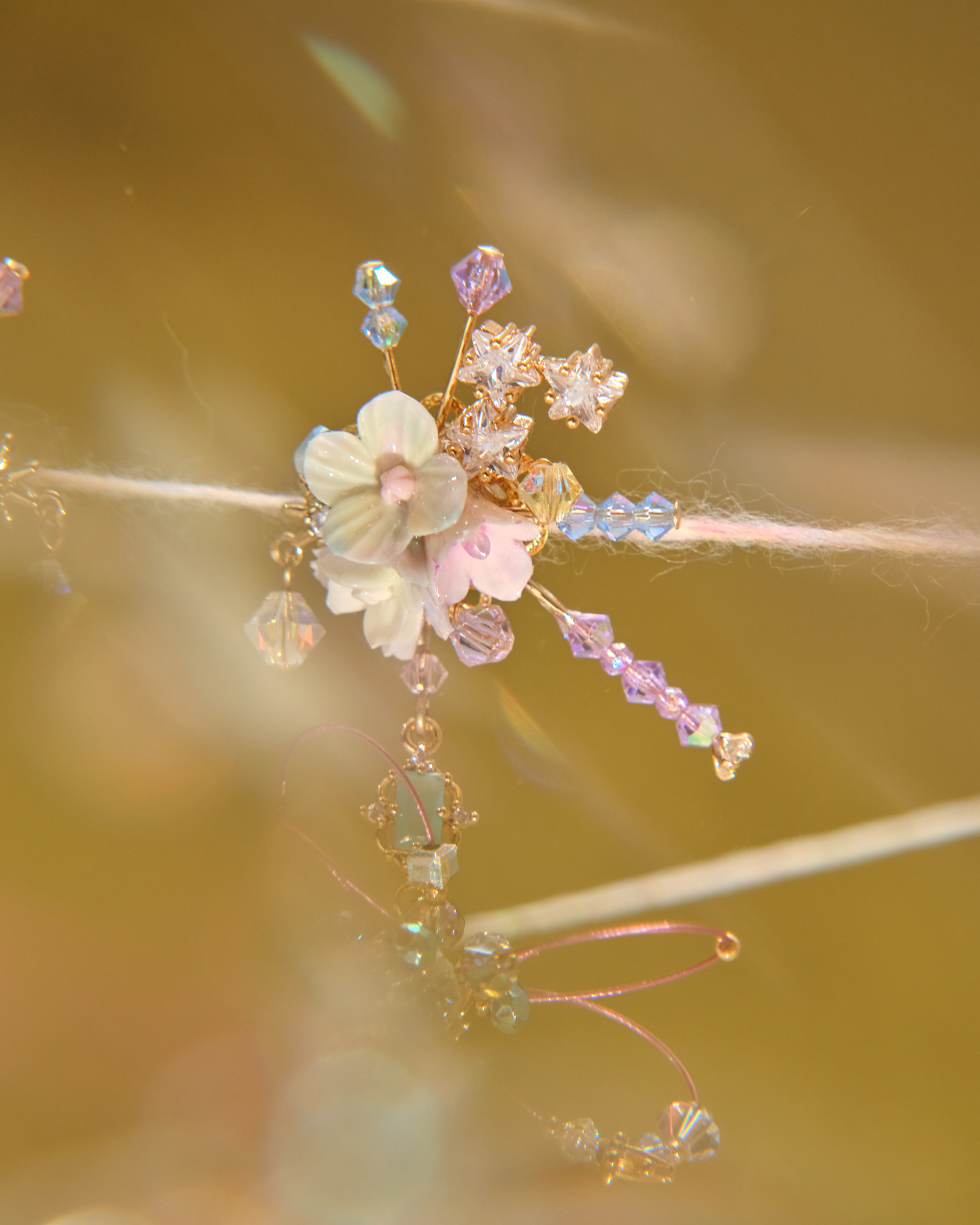 13047 Starry Night Fireworks Crystal Silk Whisper S925 Earrings