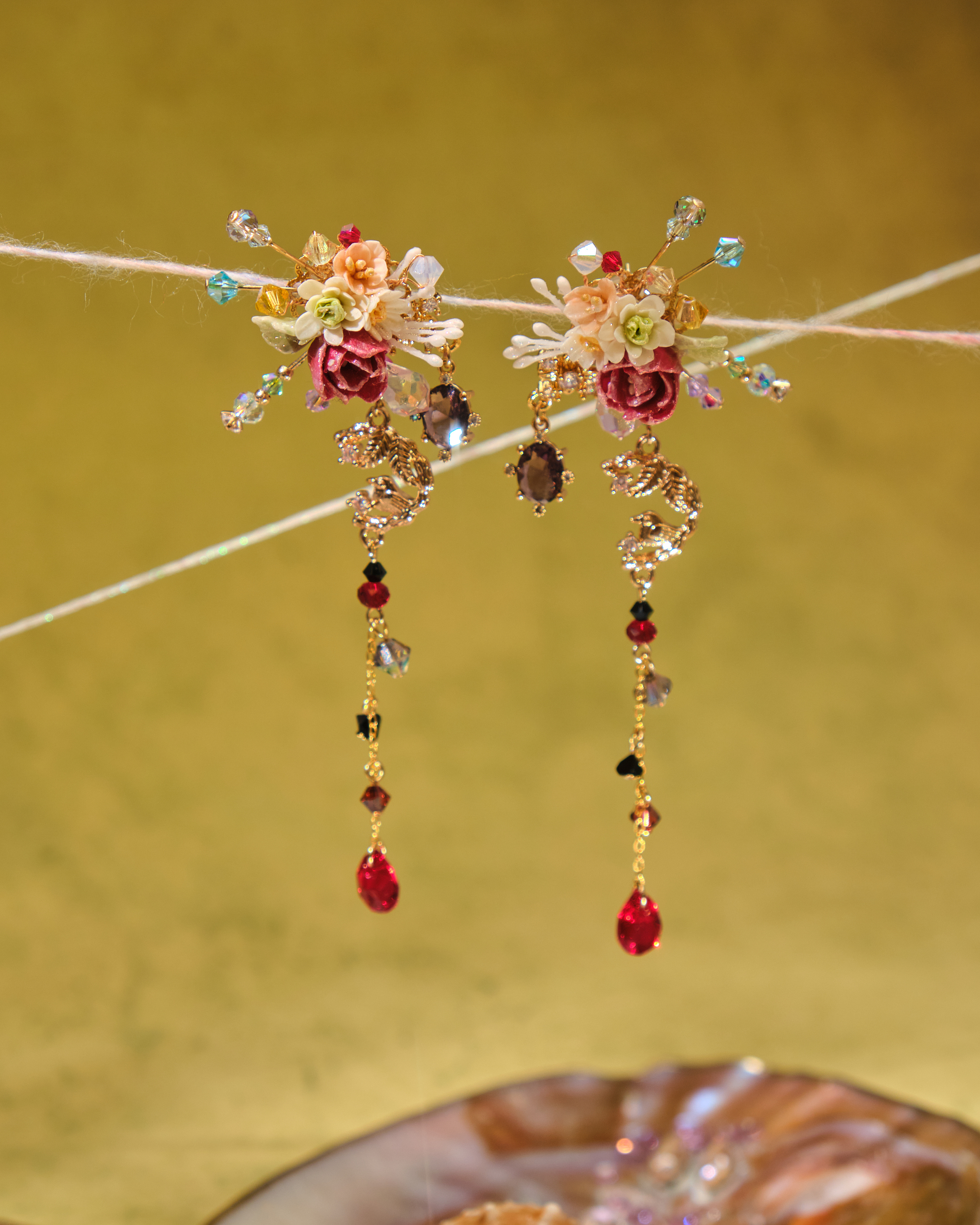 13046 Court Fireworks Cold-Porcelain Sparkle S925 Earrings