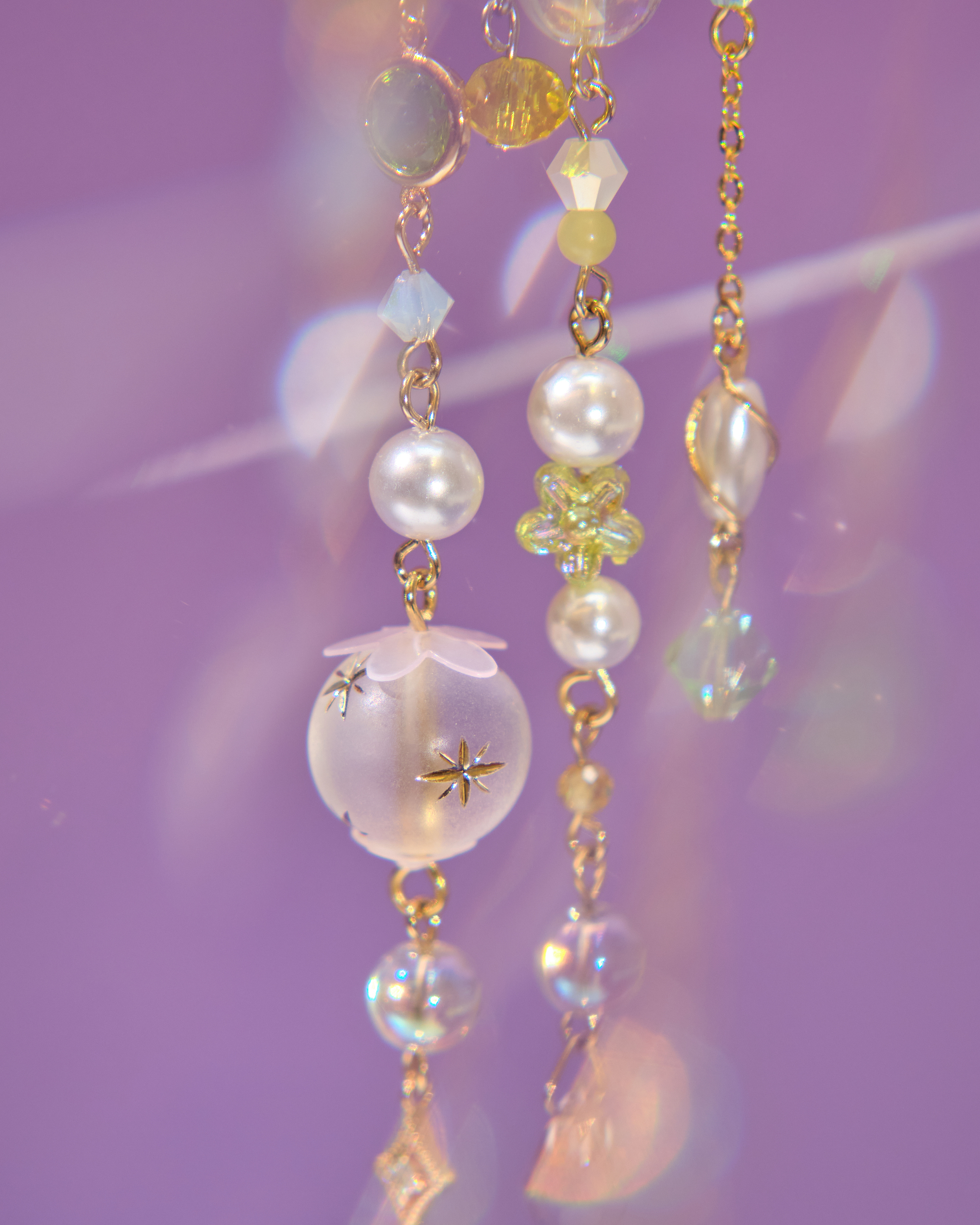 13040 花瓣型櫻川飄遊珍珠耳掛