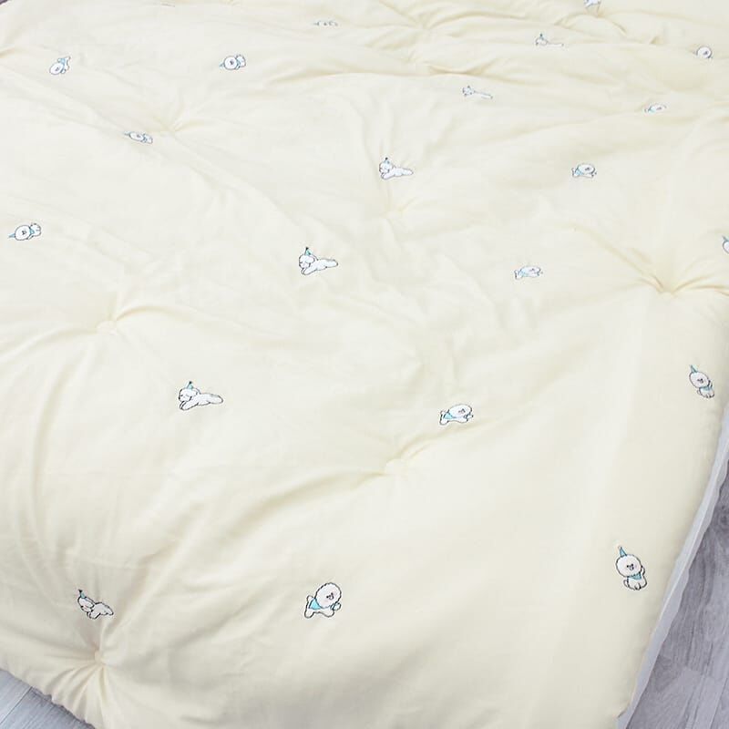 KQ5204 小麻糬比熊莫代爾被 (天絲吊卡)