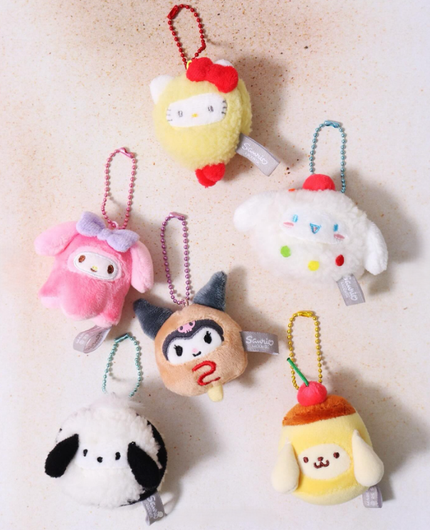 【預購】JN112201 Sanrio 日式食品造型毛公仔吊飾