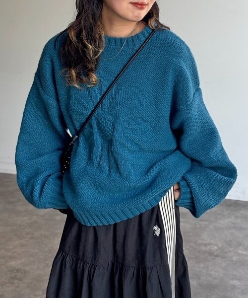 CPCM / floral jacquard knit