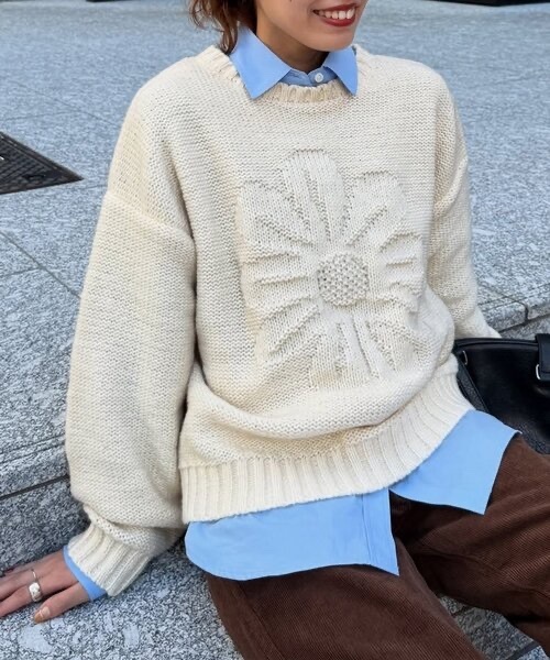 CPCM / floral jacquard knit