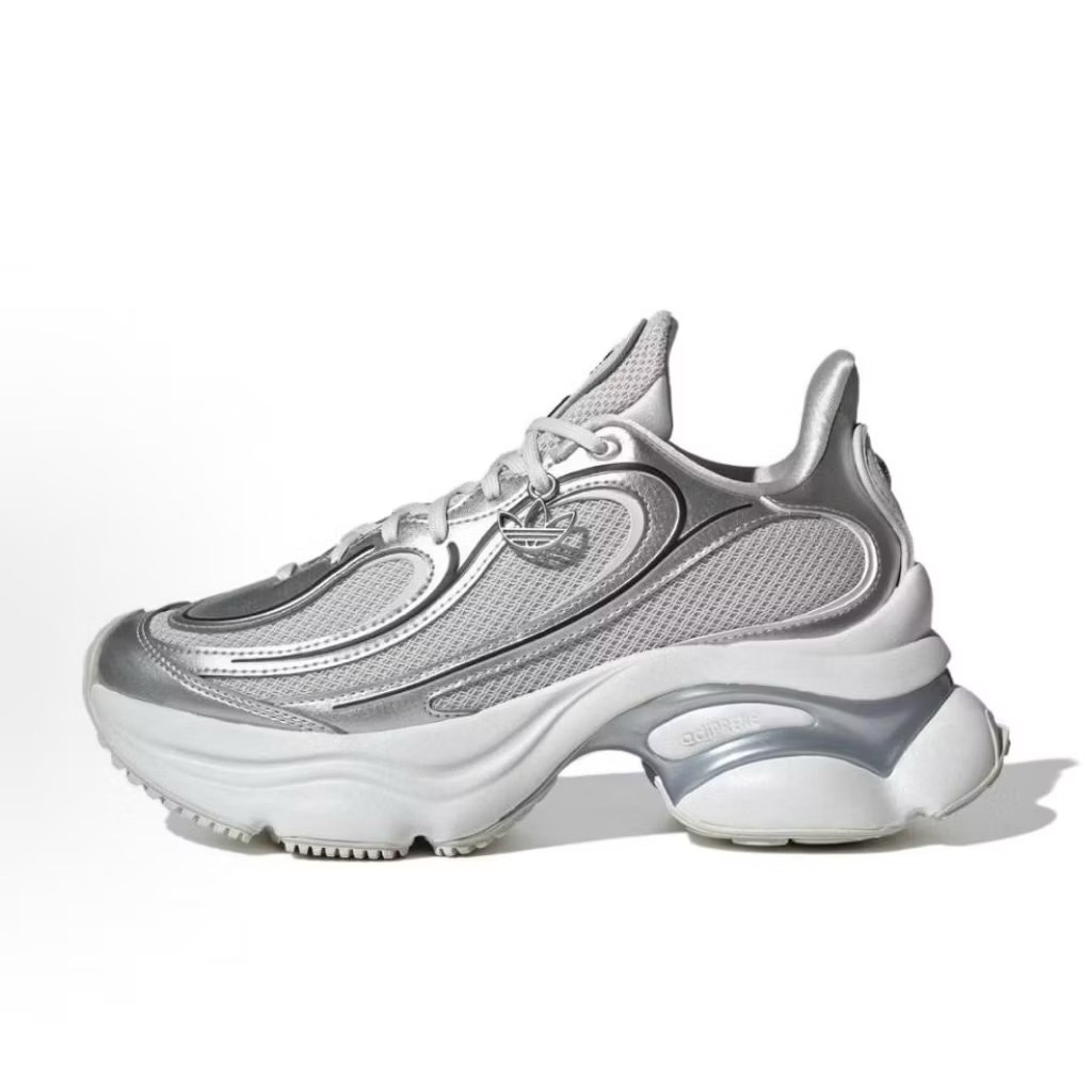 <連線代購商品> Adidas Ovenuz 液態白銀 蝴蝶鞋 增高 厚底 宋雨琦同款 女鞋 KI0557