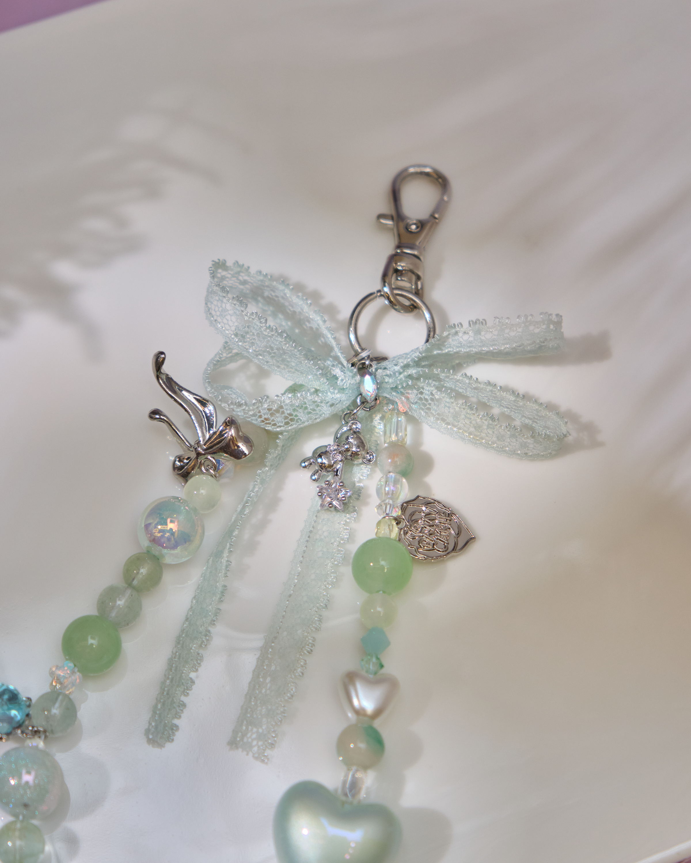 13007 Harajuku Resin Bead Short Phone Strap