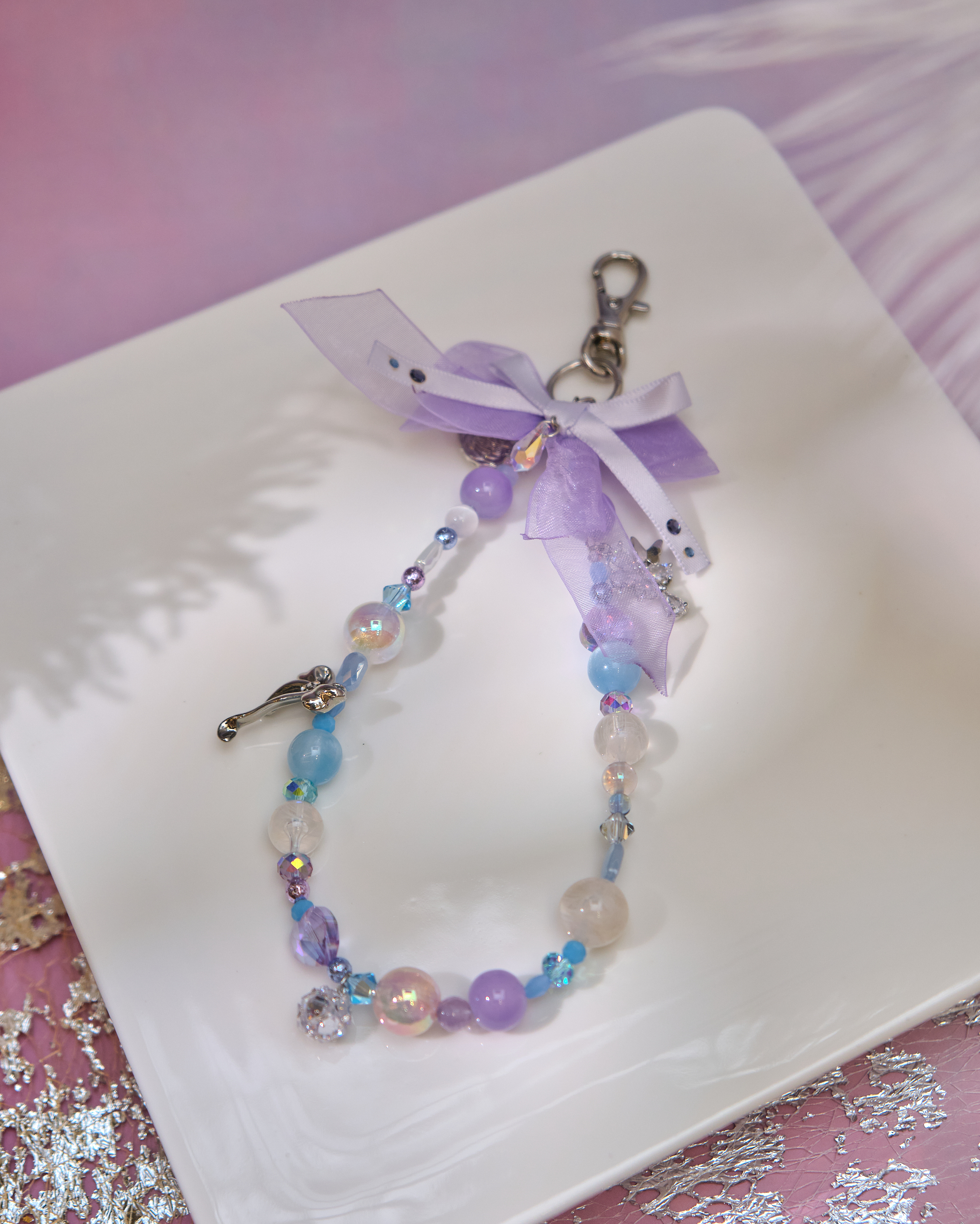 13006 Harajuku Resin Bead Short Phone Strap