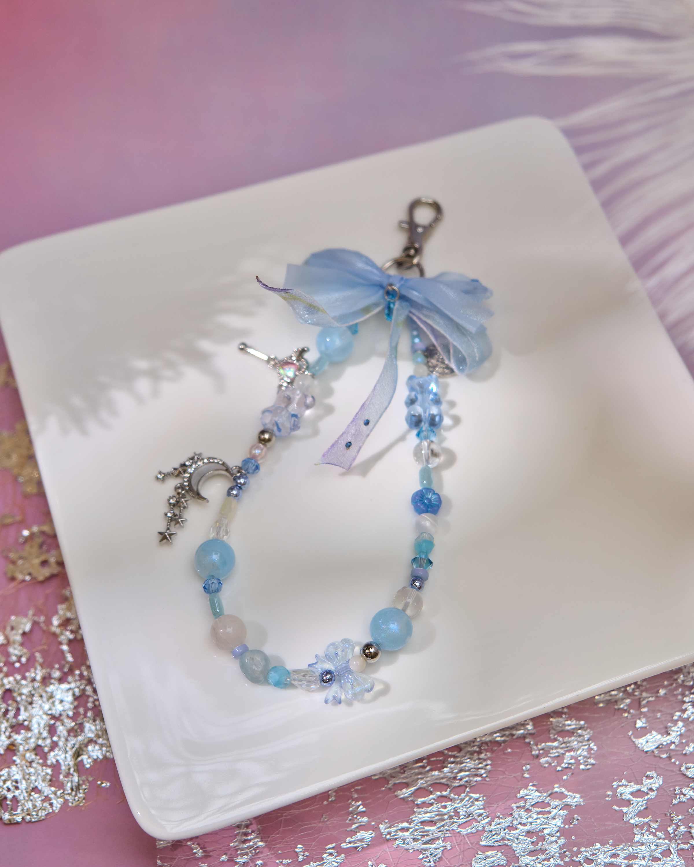 13005 Harajuku Resin Bead Short Phone Strap