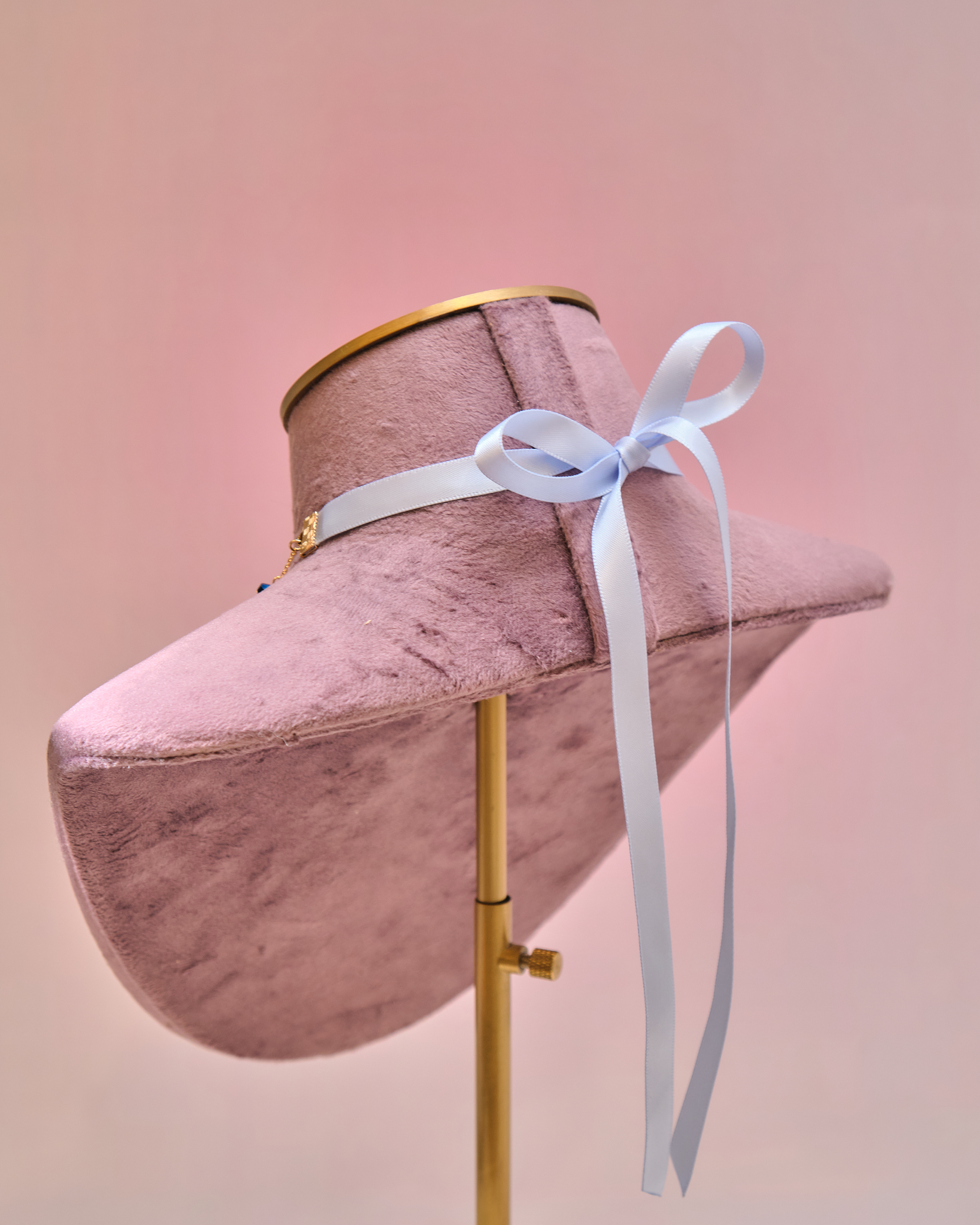 12993 雙生花束緞帶蝶結S925鎖骨項鏈