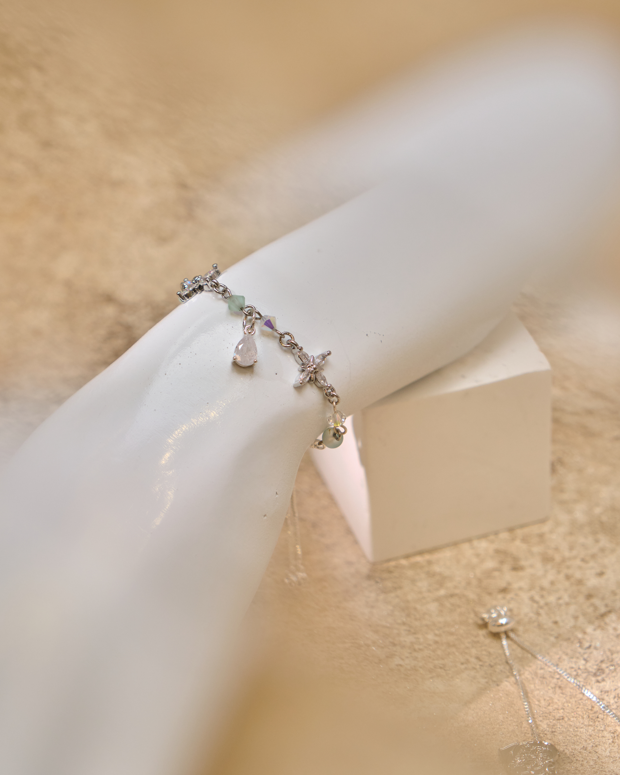 12983 糖果寶石雨全伸縮S925手鏈