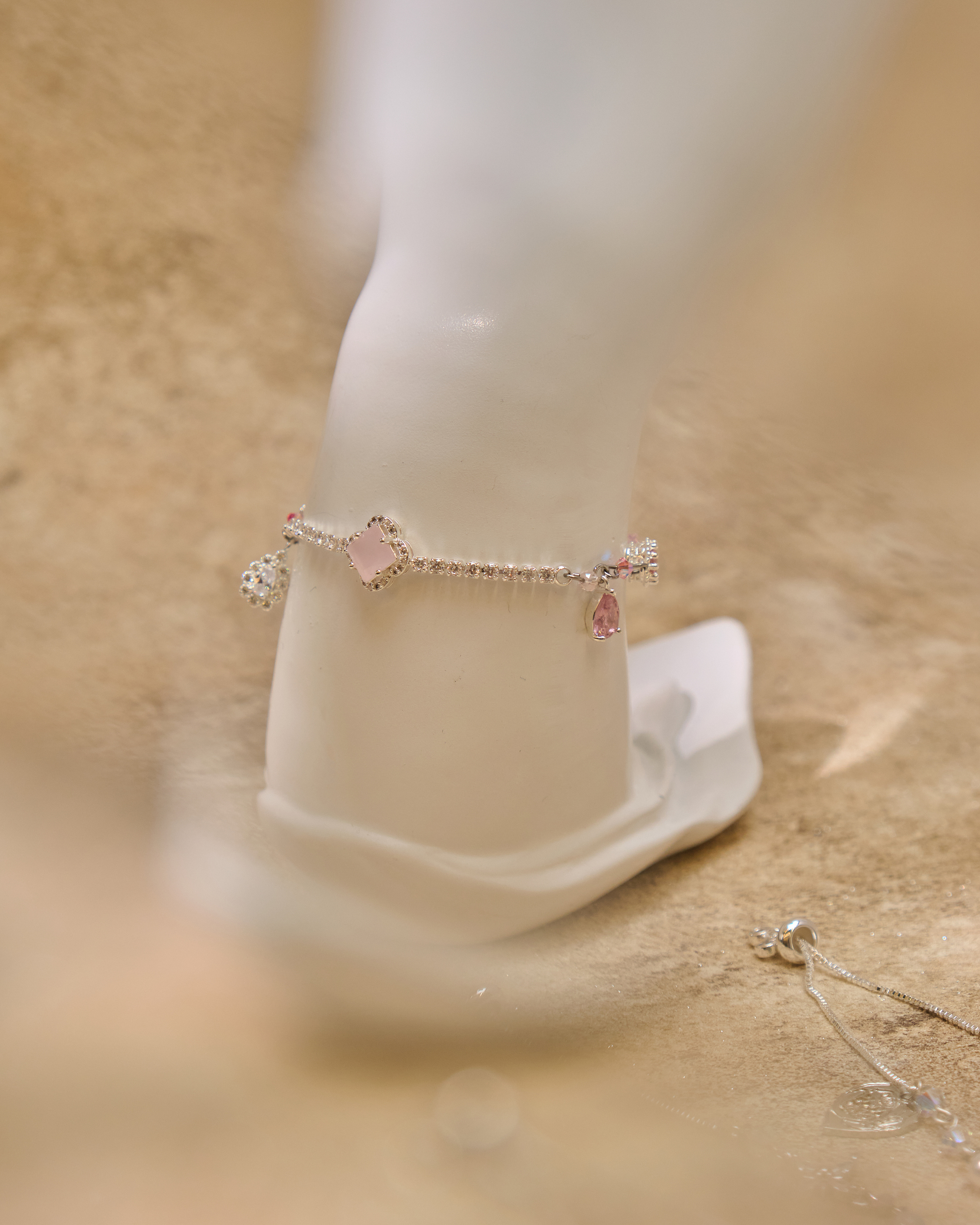 12981 糖果寶石雨全伸縮S925手鏈