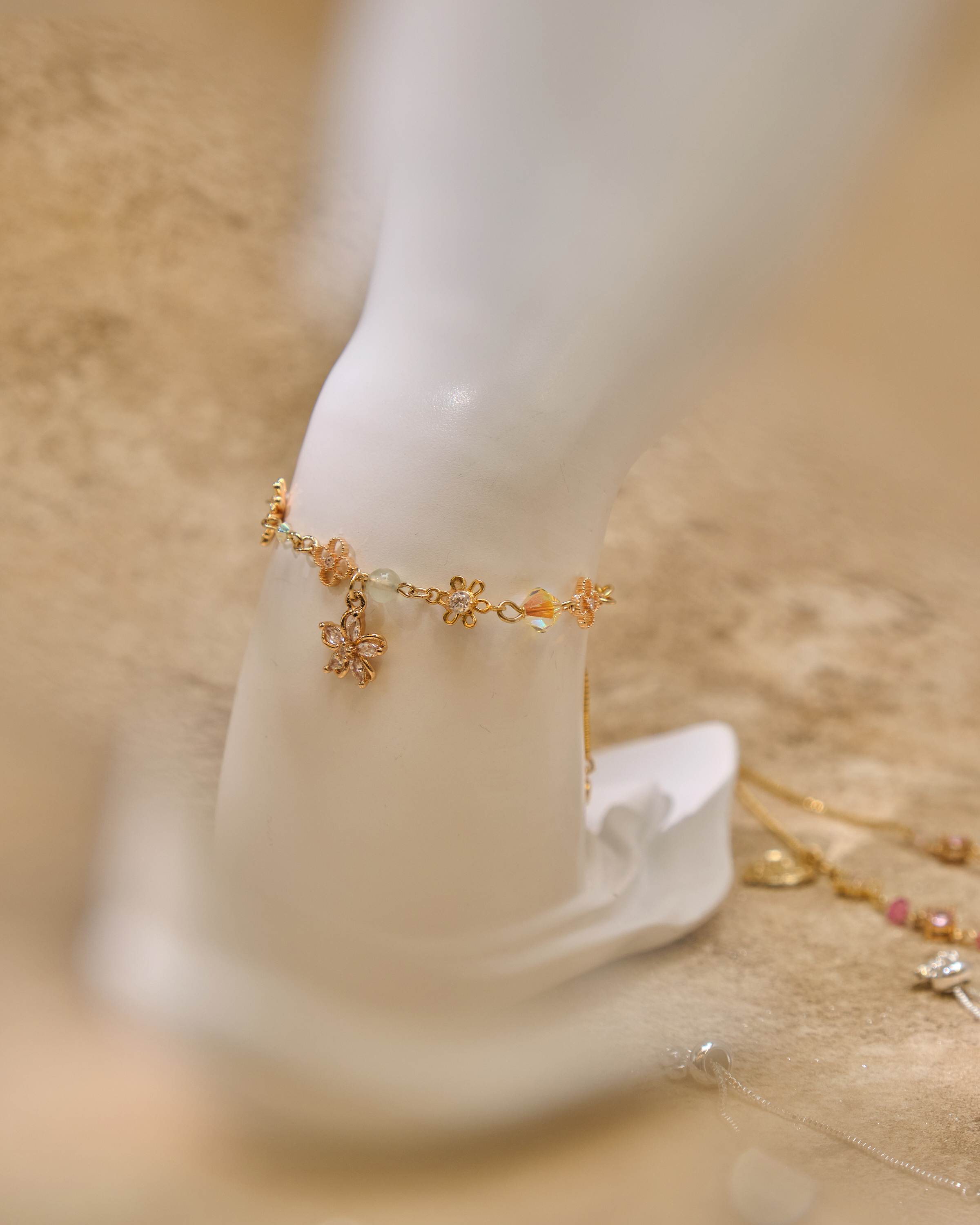 12979 糖果寶石雨全伸縮S925手鏈