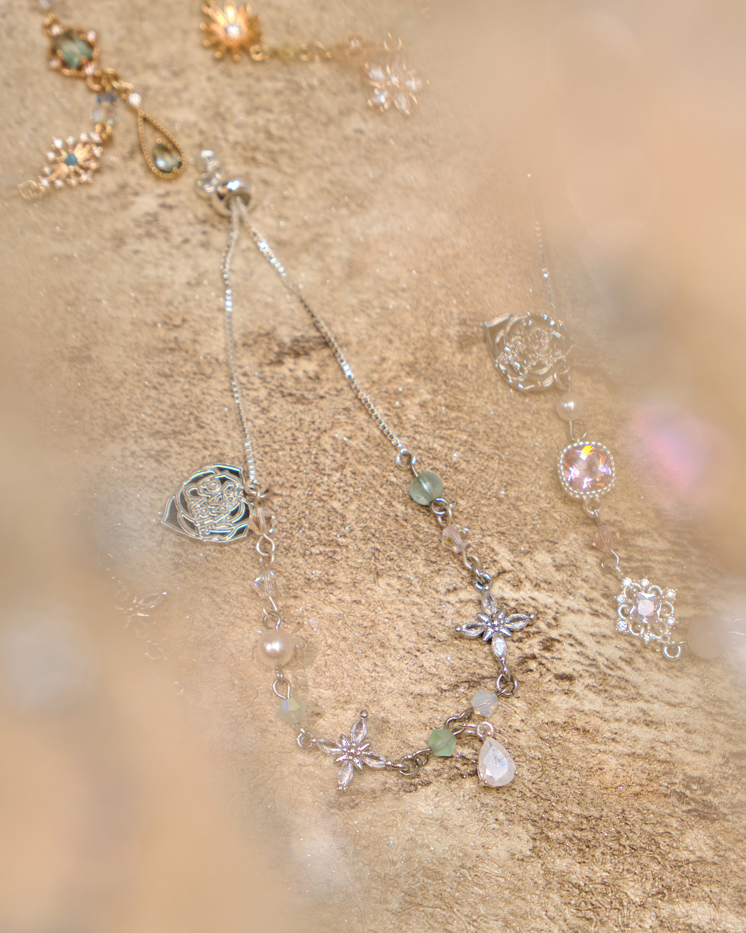 12983 糖果寶石雨全伸縮S925手鏈