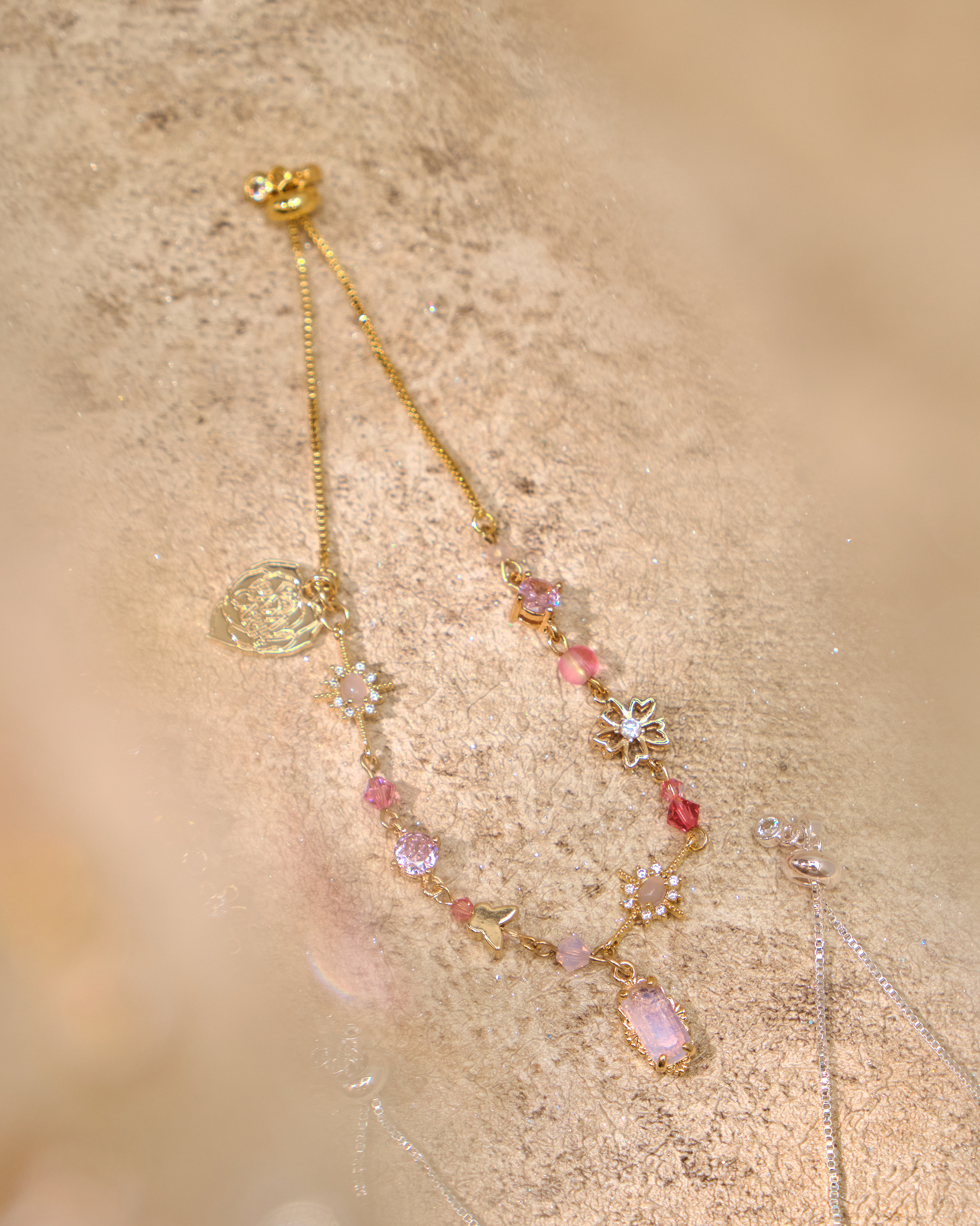 12980 糖果寶石雨全伸縮S925手鏈