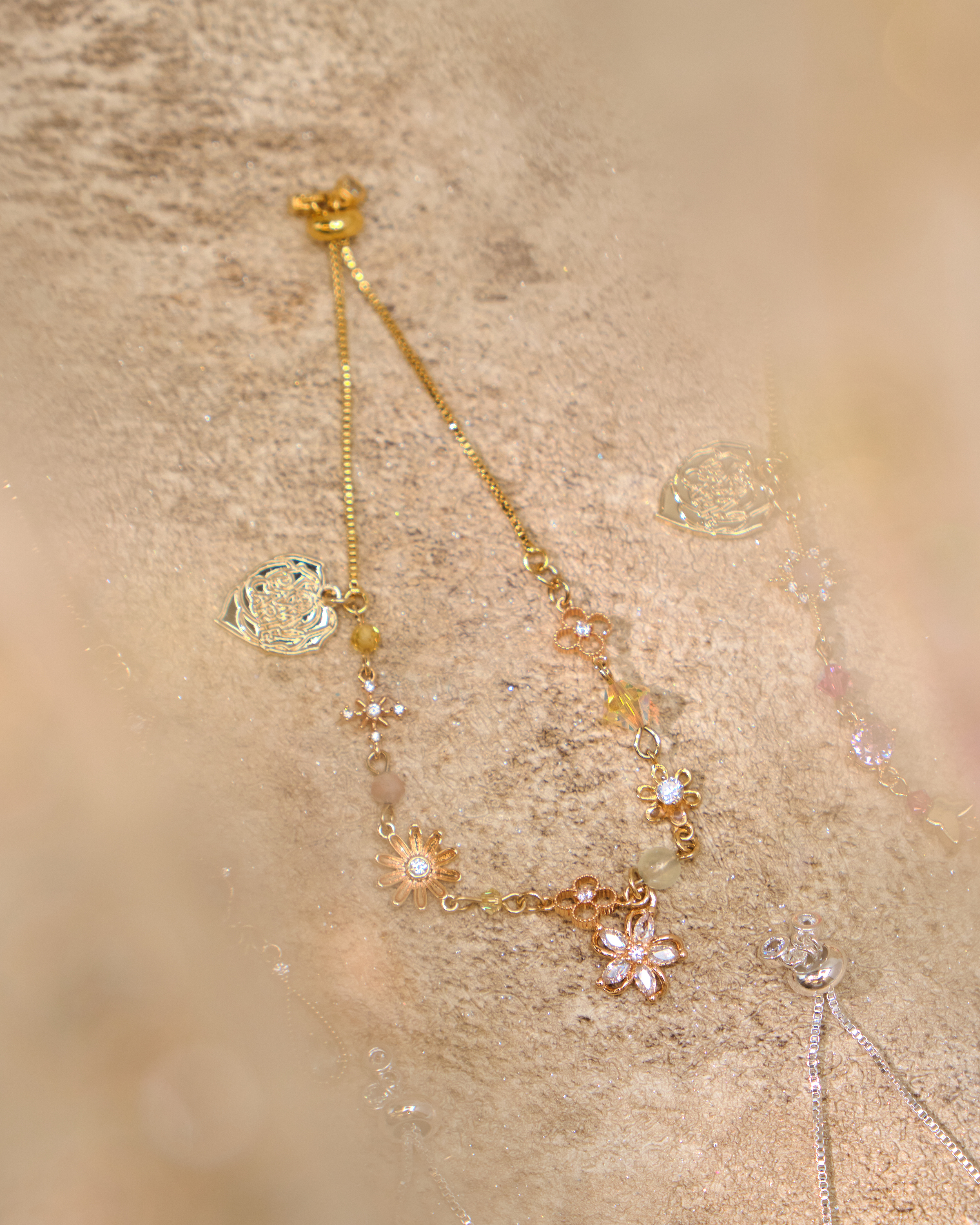 12979 糖果寶石雨全伸縮S925手鏈