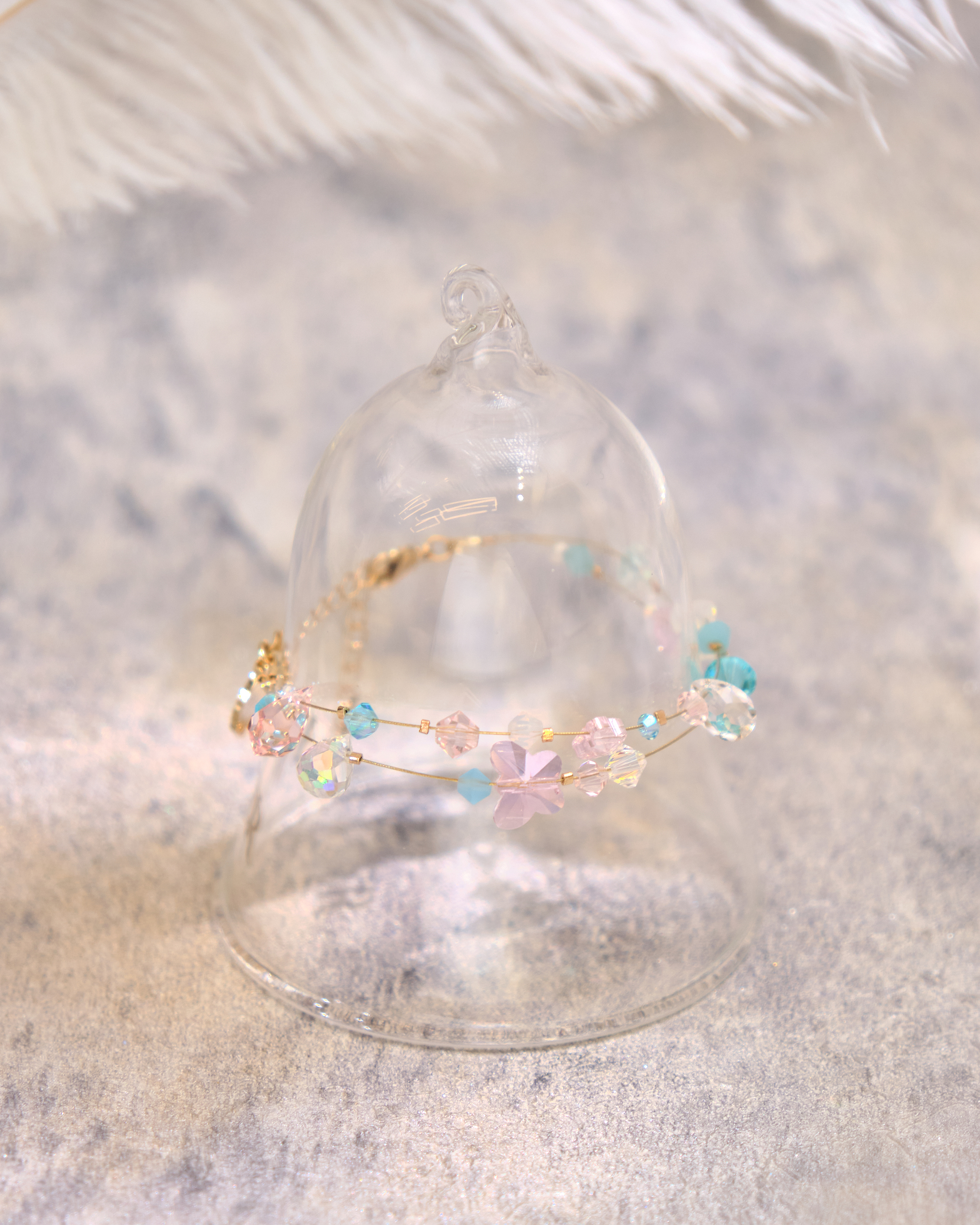 12963 Star Dew Waltz Crystal Silk Thread Bracelet