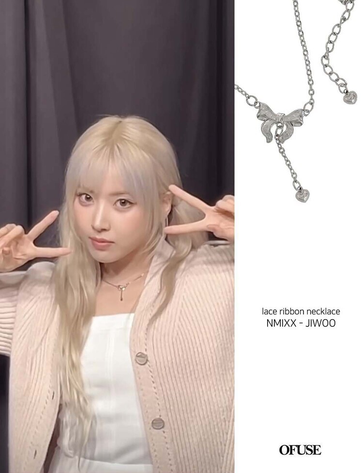 <現貨>韓國 OFUSE lace ribbon necklace 綁帶 蝴蝶結 項鍊