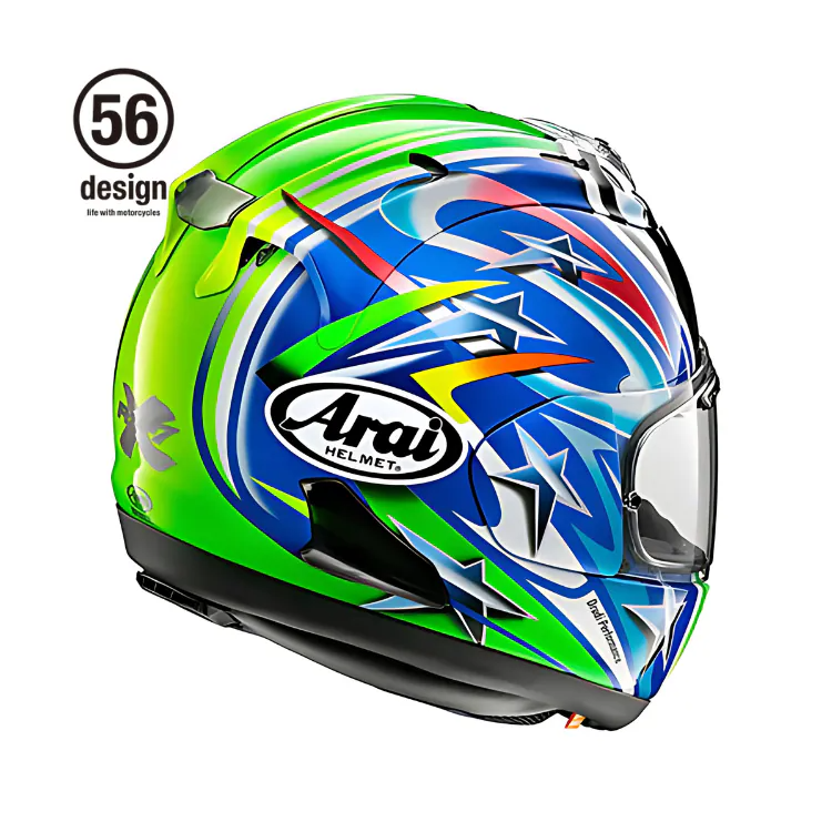 ARAI RX7X Nakano 04' GREEN 中野真矢 亮面 選手彩繪 頂級帽款