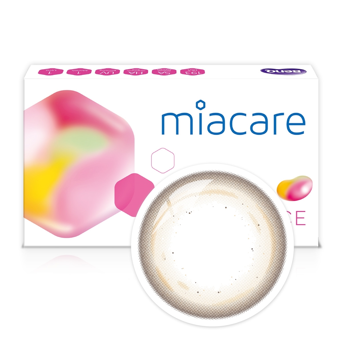 美若康綻美彩色月拋泡泡糖棕(1片）