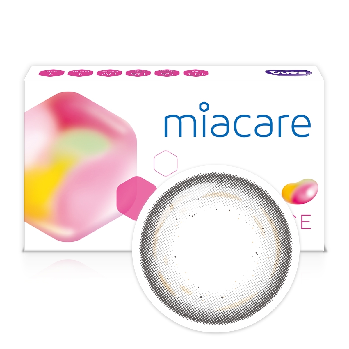 美若康綻美彩色月拋雷根糖灰(1片）