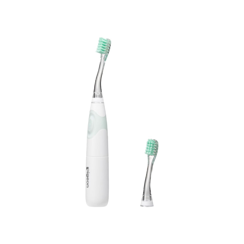 Pigeon Electric Finishing Toothbrush (18m+) - Green | LED Light & Sonic Vibration
