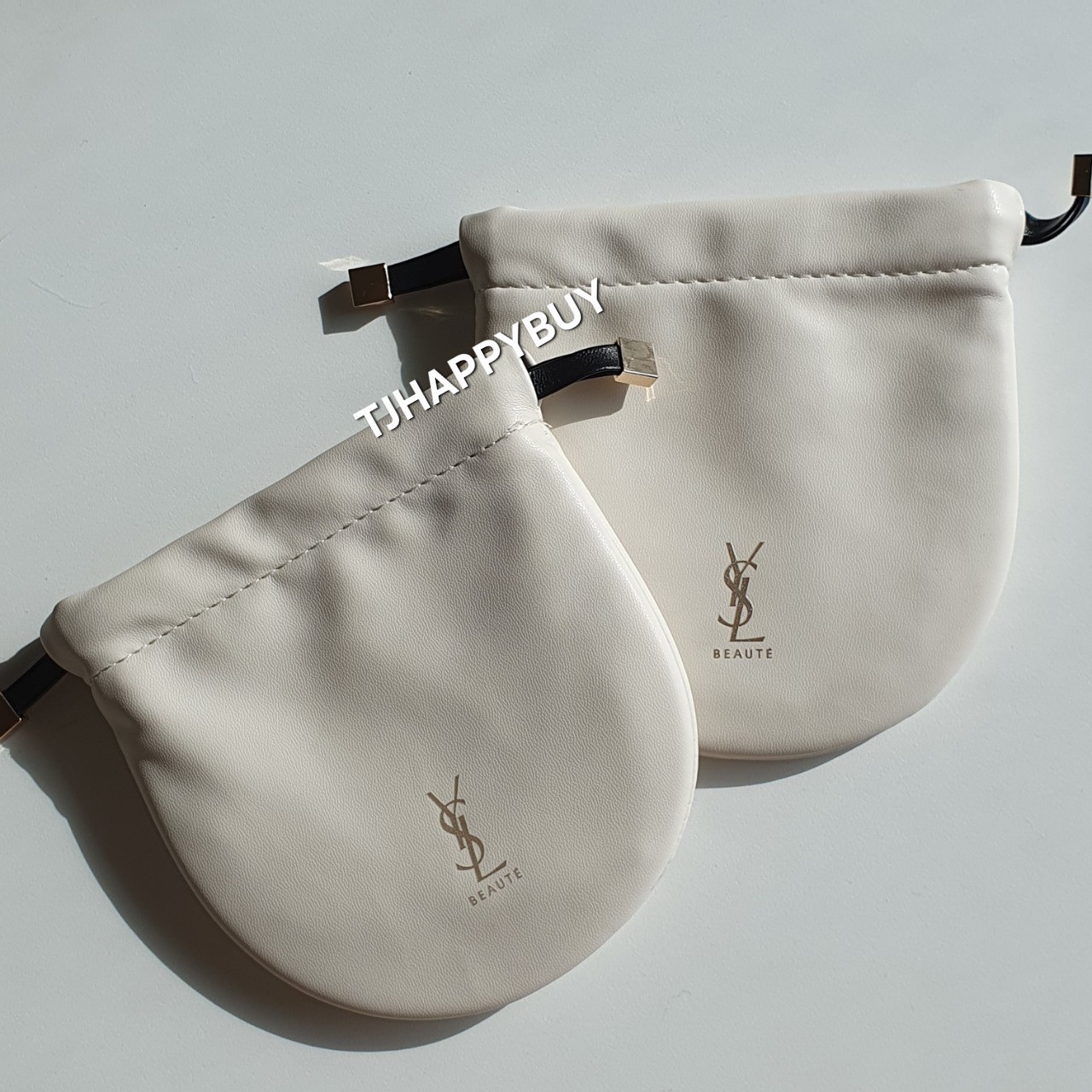 YSL 限量訂製米白束口袋