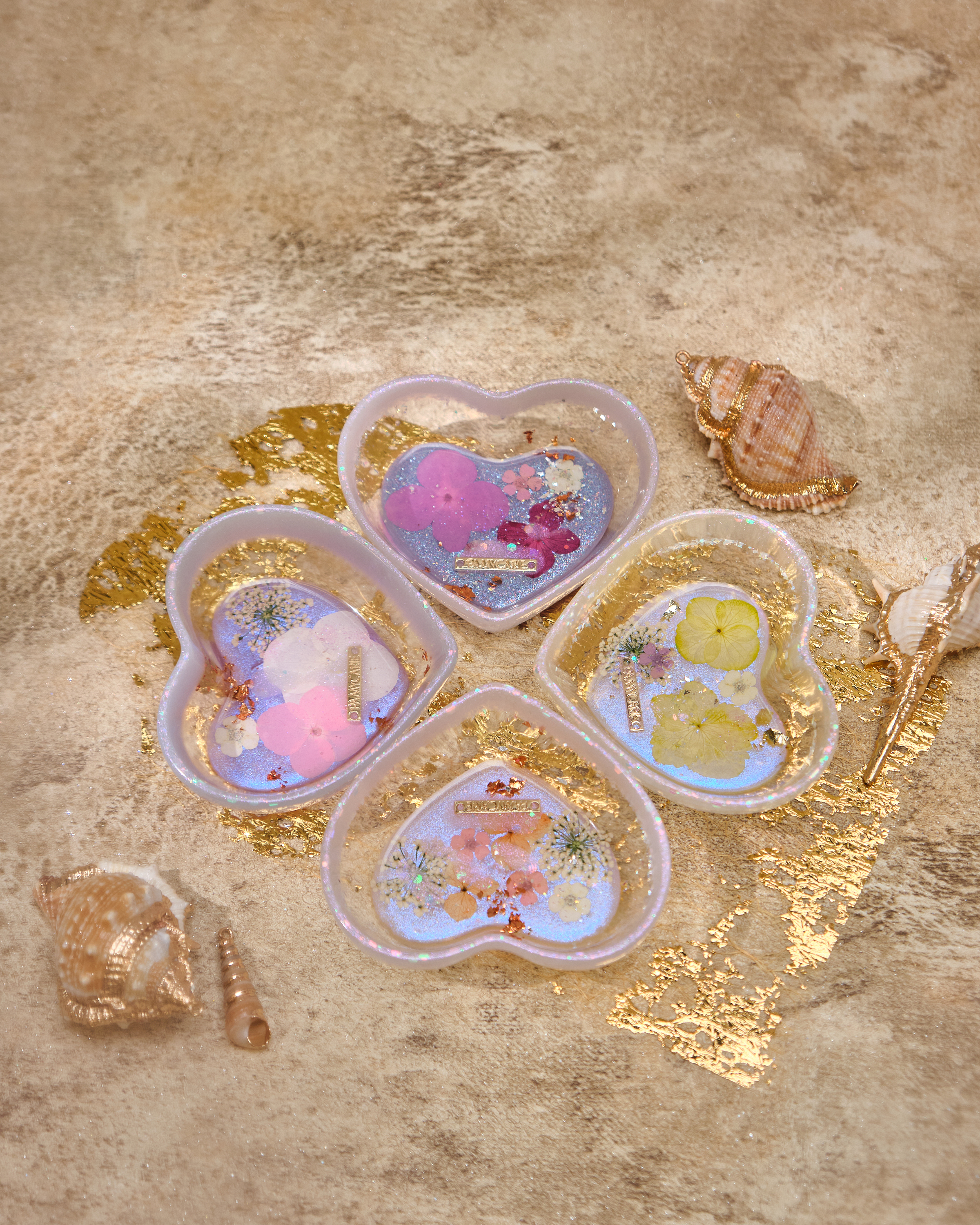 12939 Twilight Tide Heart Resin Heart Plate