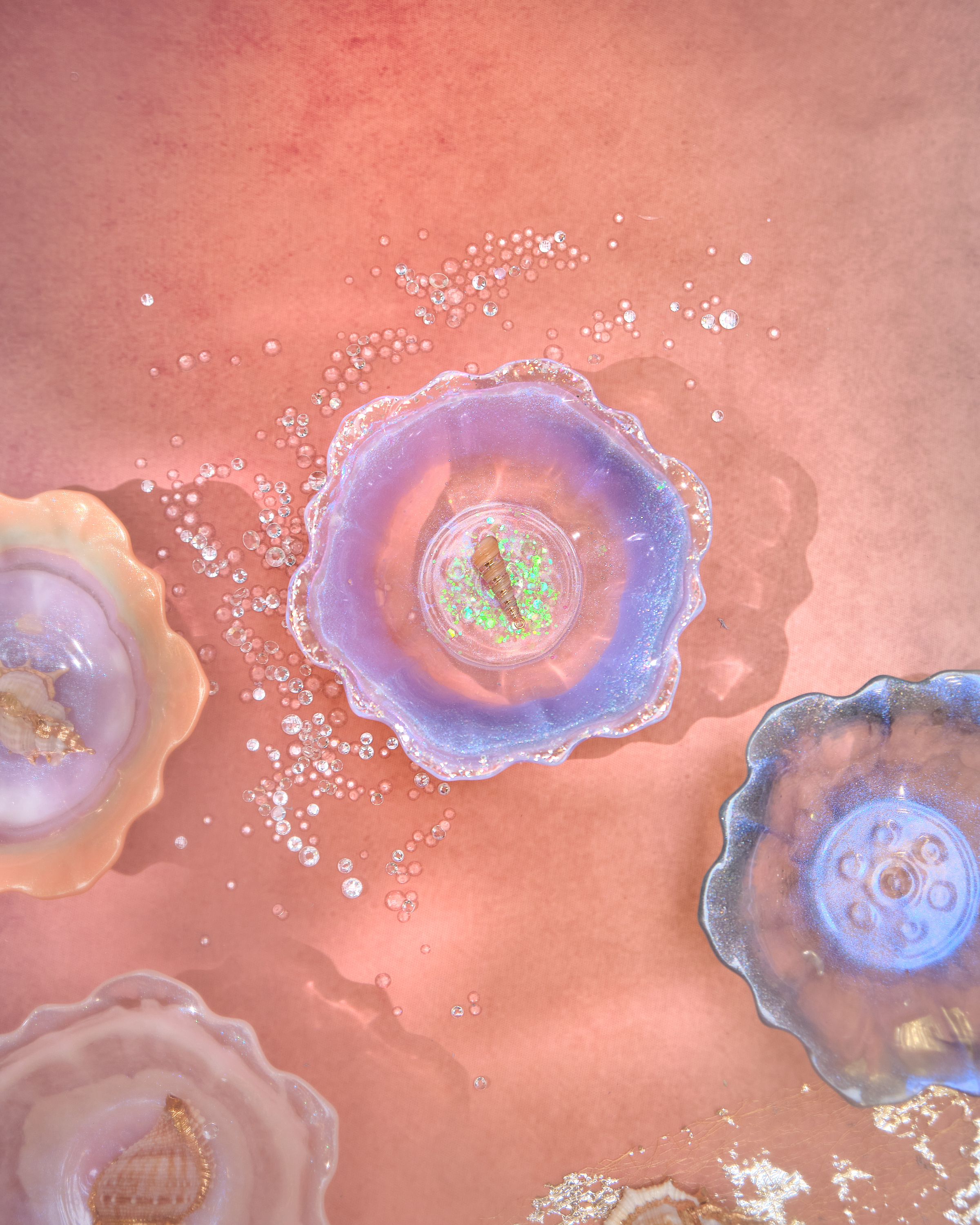 12927 Seashell Reverie Resin Trinket Mini Bowl