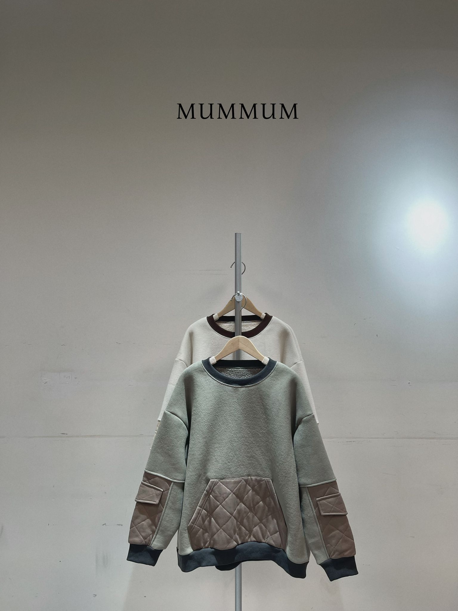 0212893a/寬鬆絨毛羽絨袋衛衣 48/48/27