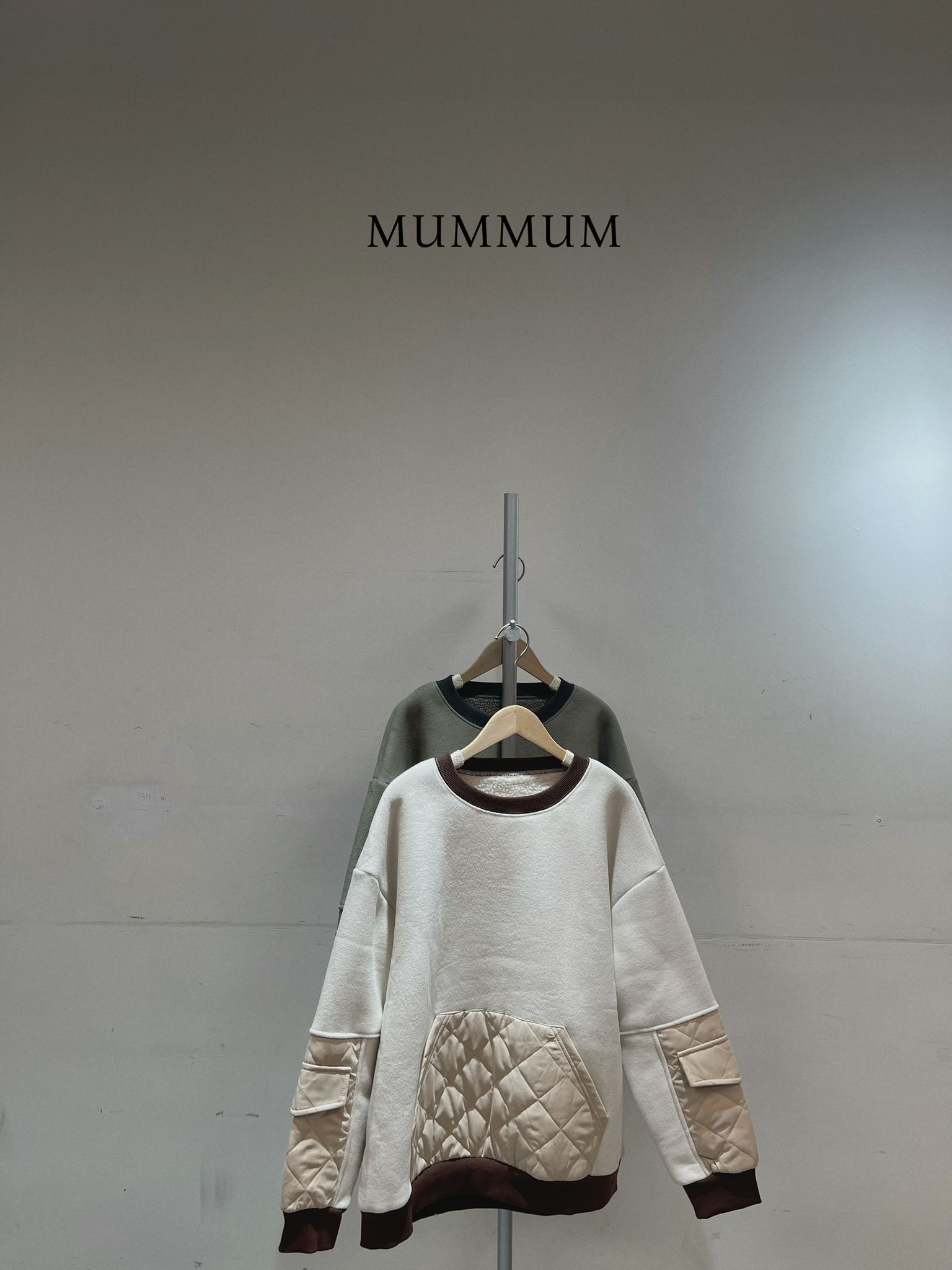 0212893a/寬鬆絨毛羽絨袋衛衣 48/48/27