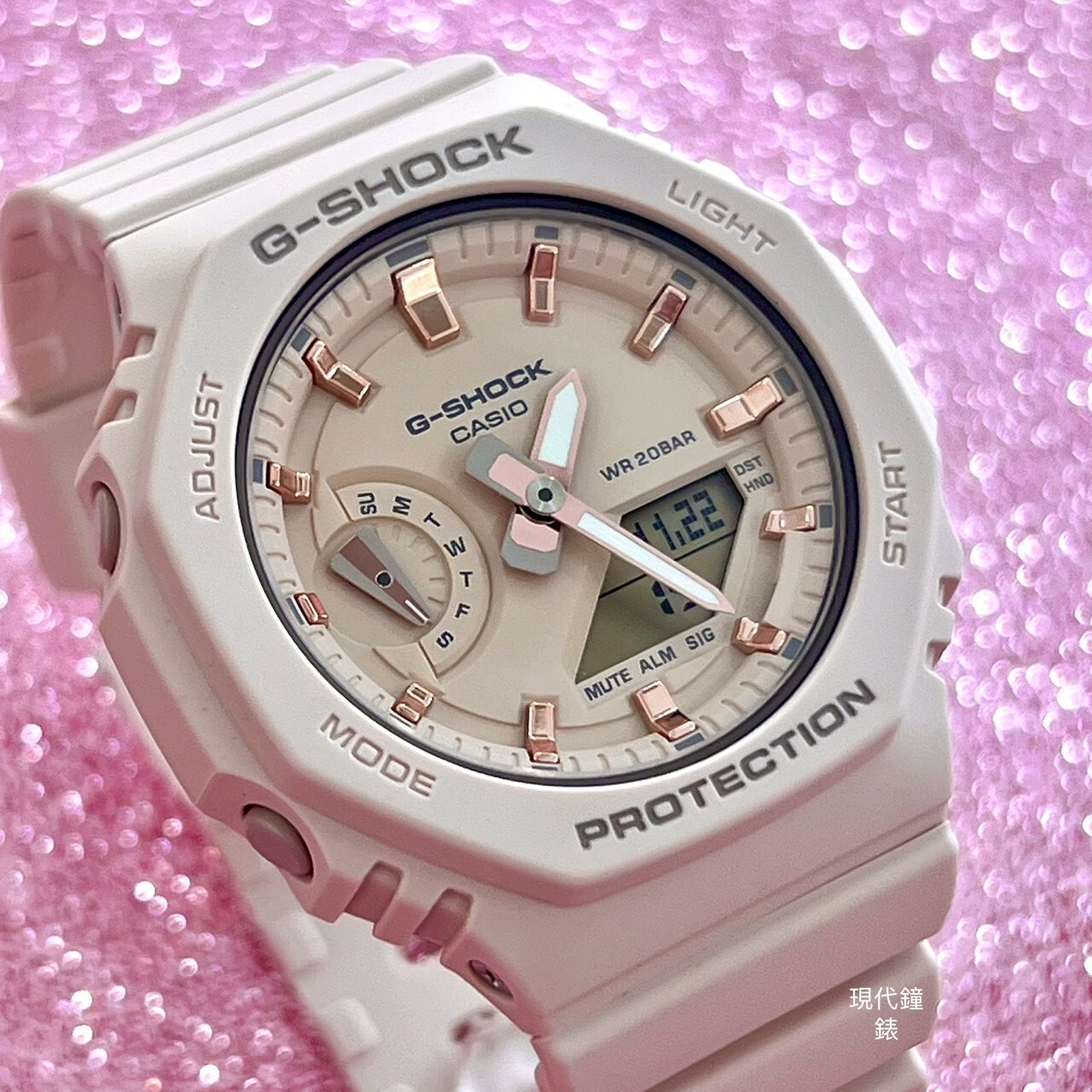 【G-SHOCK】八角殼形簡約霧面雙顯錶  GMA-S2100-4A 42.9mm 現代鐘錶