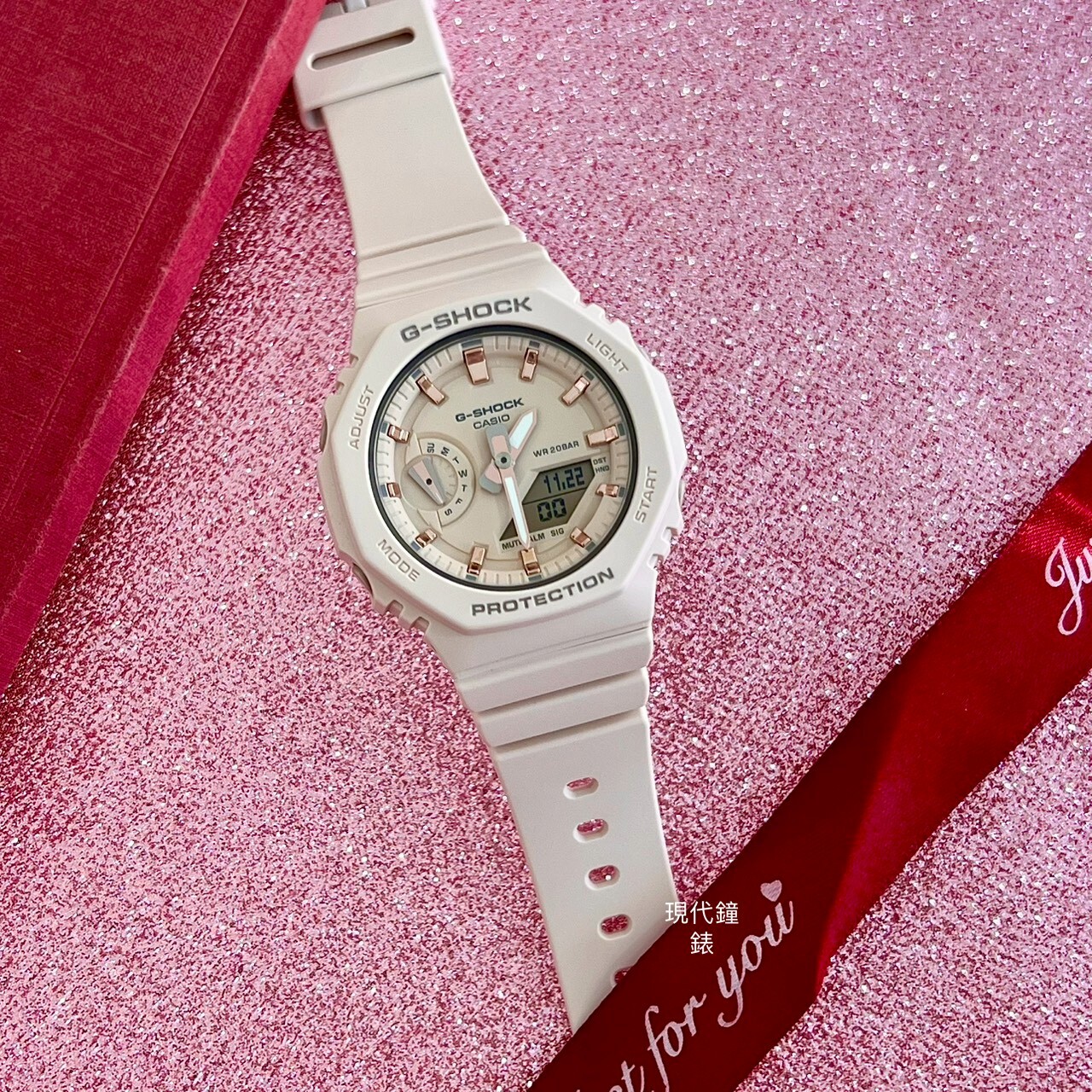 【G-SHOCK】八角殼形簡約霧面雙顯錶  GMA-S2100-4A 42.9mm 現代鐘錶