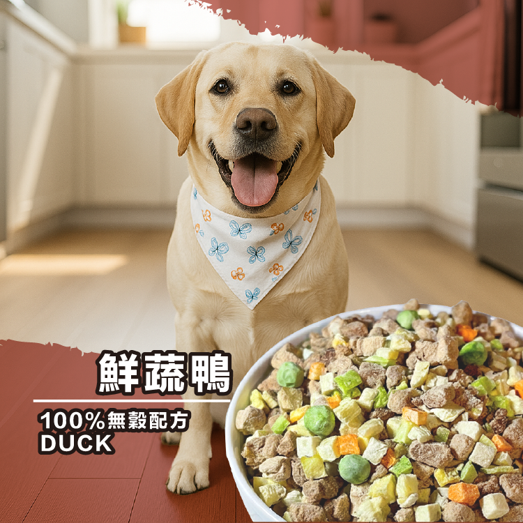 鮮蔬鴨｜家庭包250g｜狗狗凍乾熟食主食