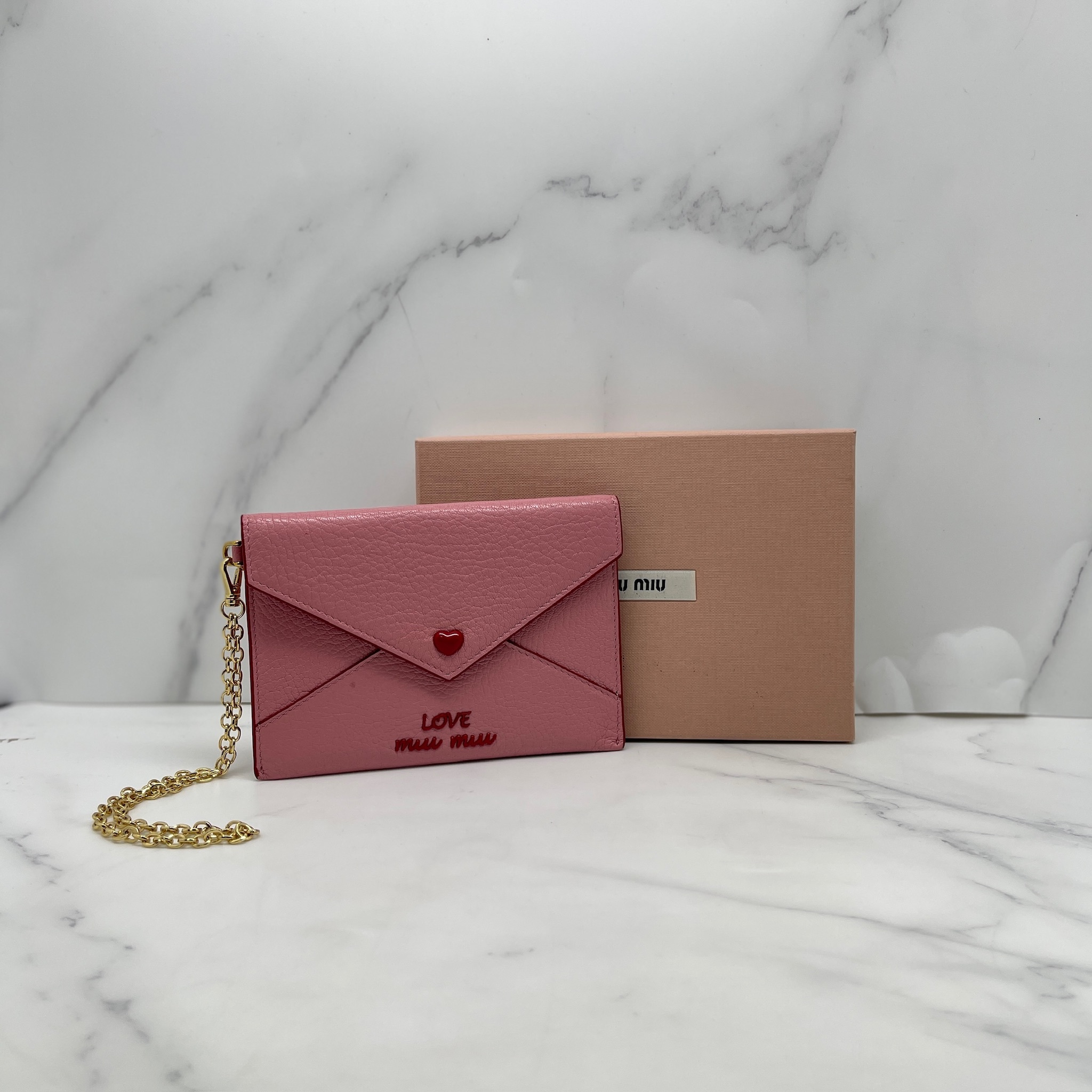 MiuMiu Madras Love Card Case Pouch