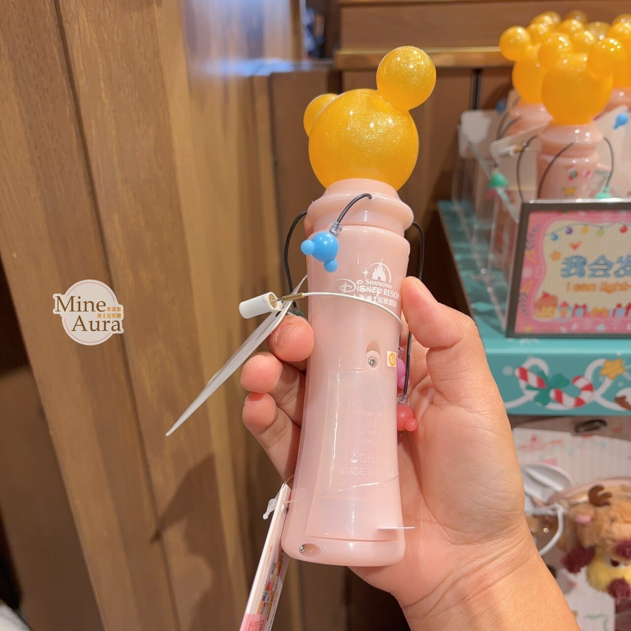 聖誕圓舞曲系列 米奇和朋友們系列 米奇頭 發光 旋轉 玩具 -上海迪士尼樂園